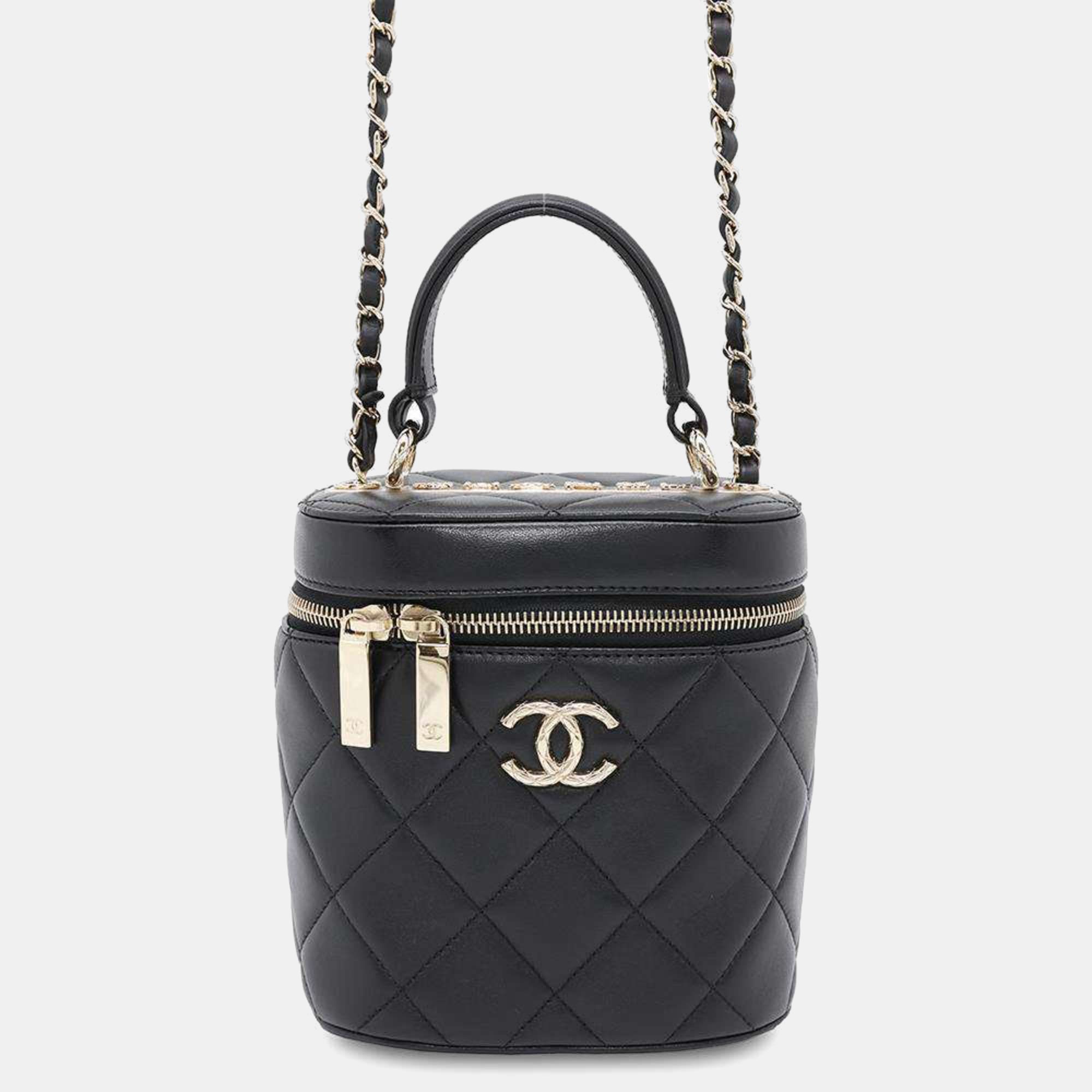 

Chanel Black Lambskin Vanity Chain Shoulder Bag