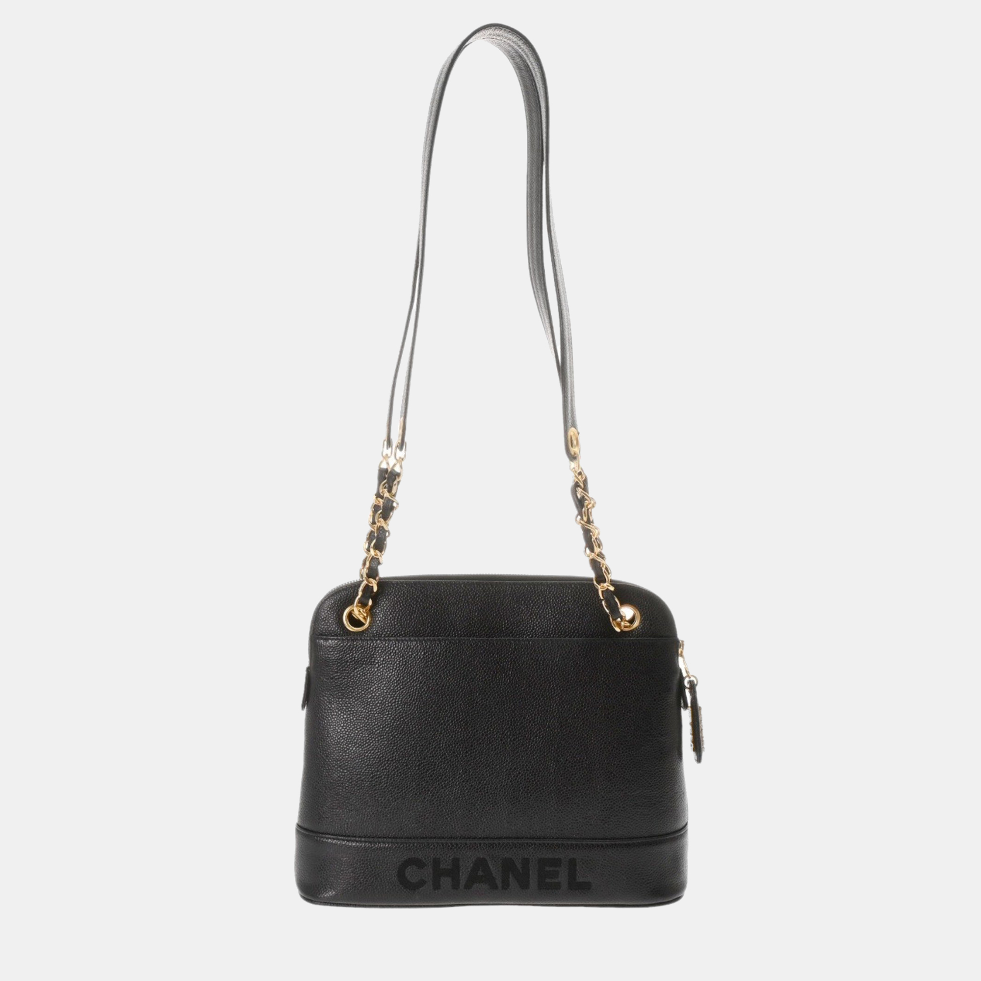 

Chanel Chain Shoulder Bag Black Caviar Skin