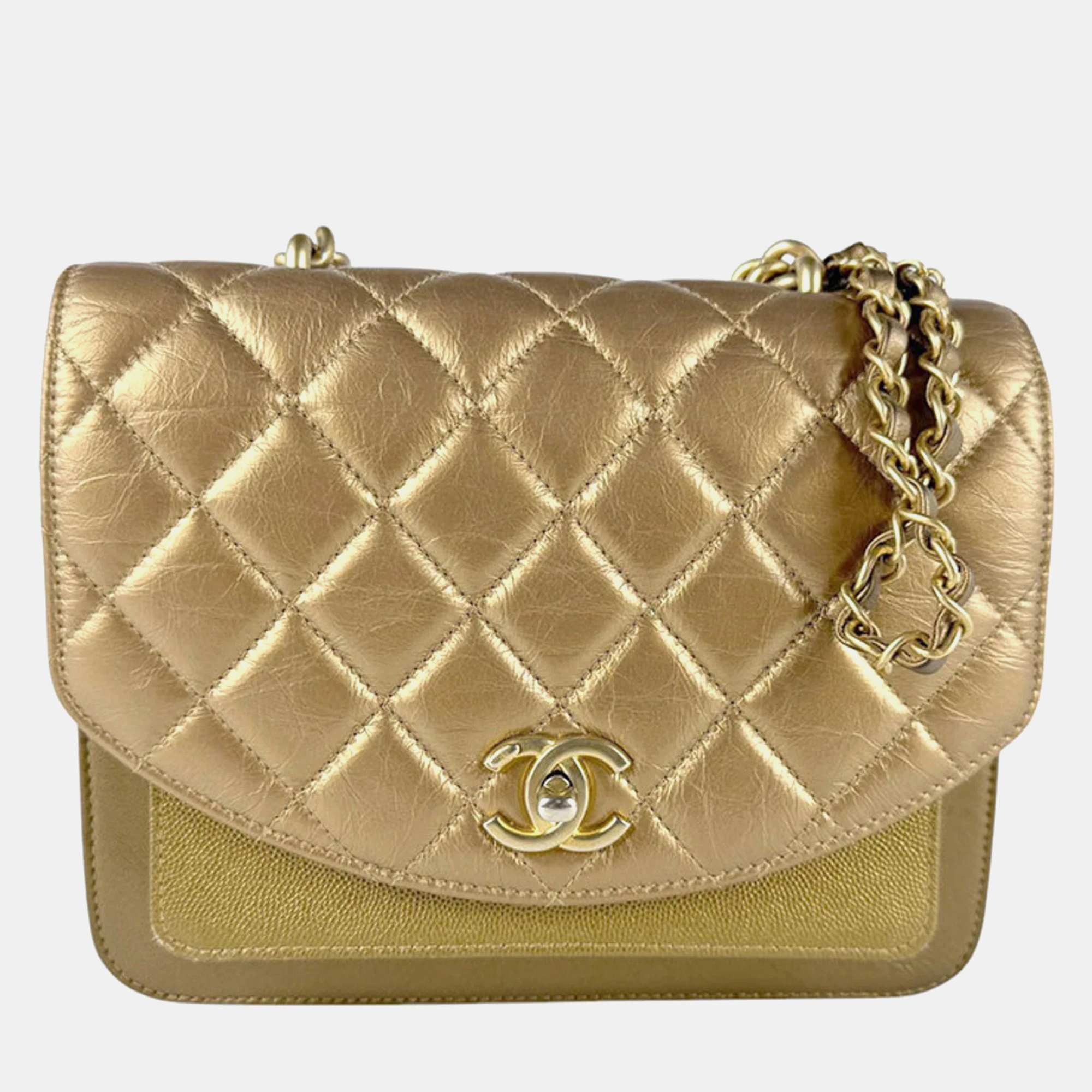 

Chanel Gold Leather Shoulder Bag