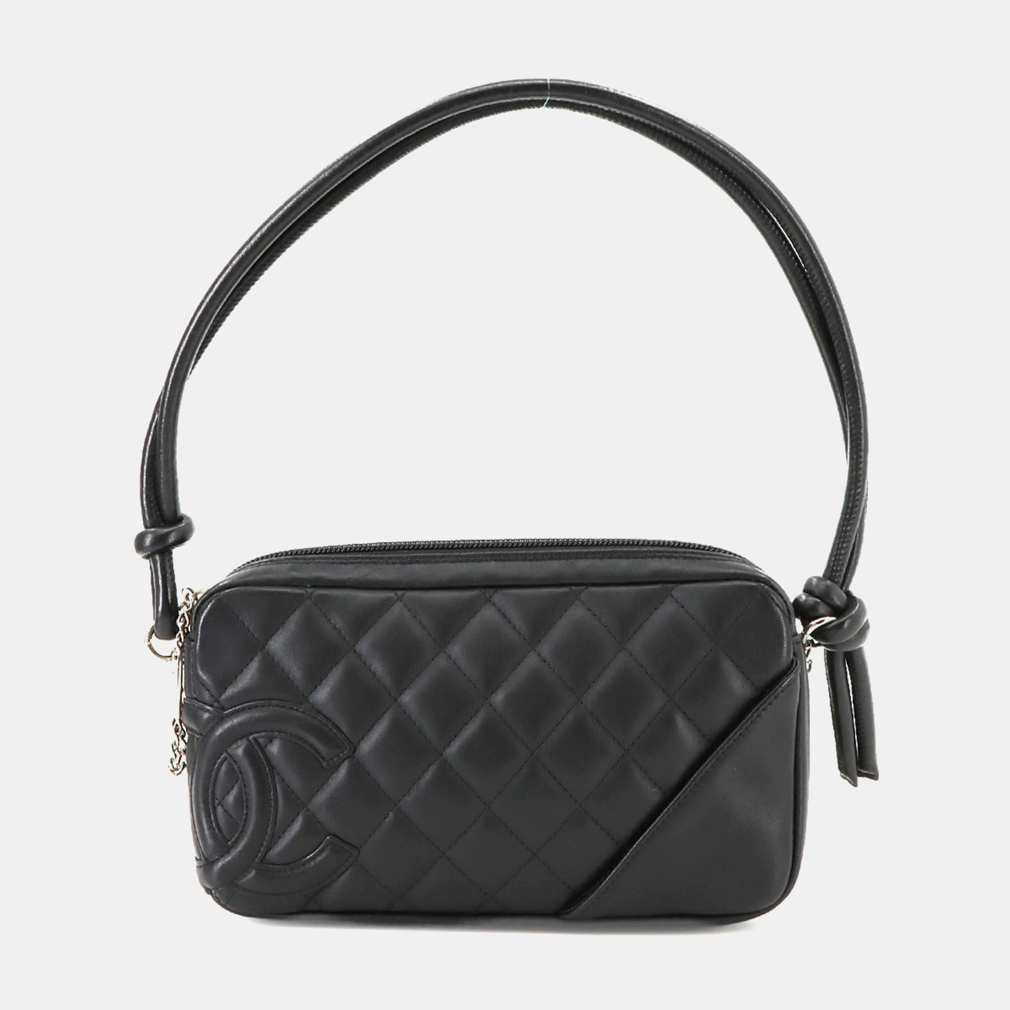 

Chanel Black Leather Cambon Line Shoulder Bag