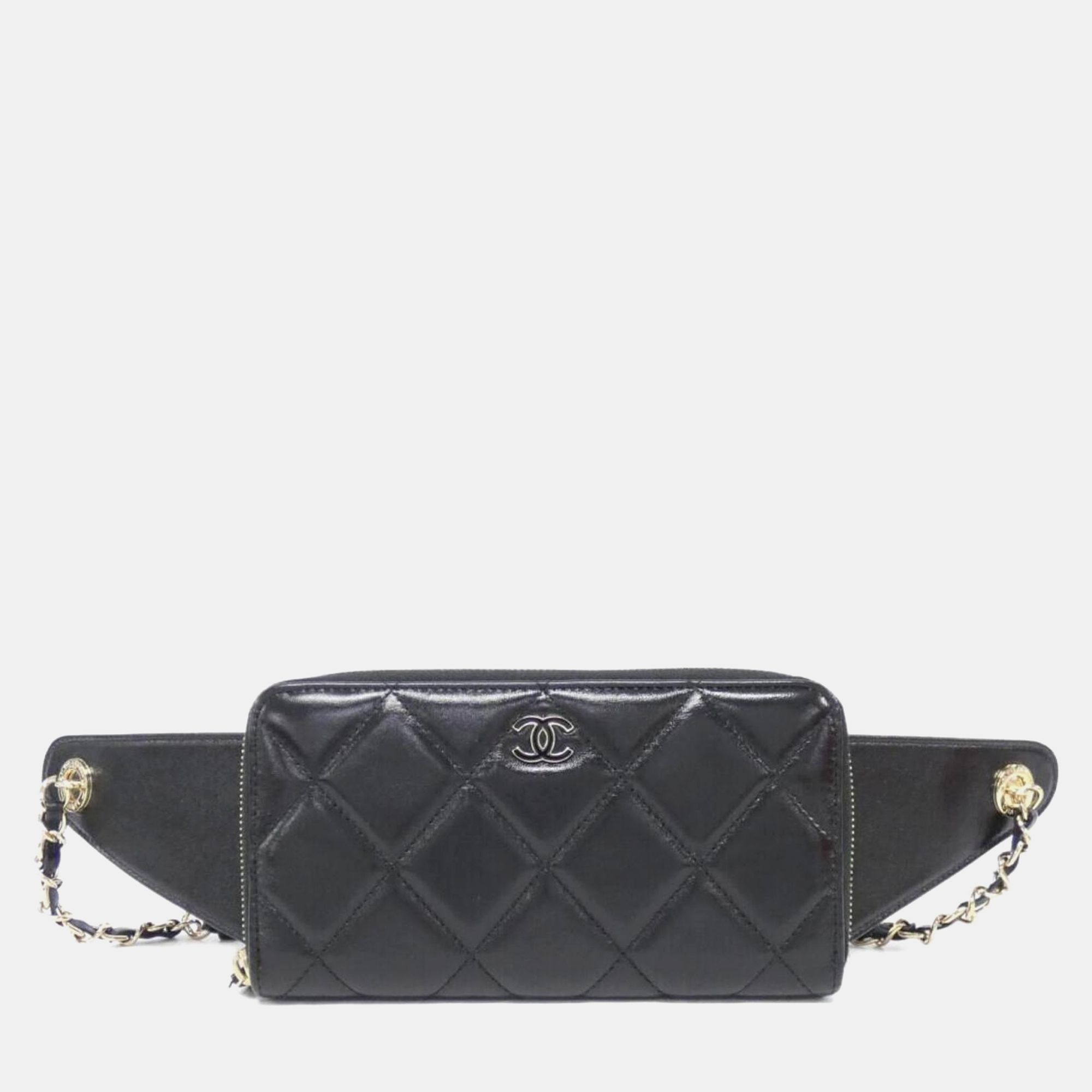 

Chanel Black Calfskin Quilted CC Waist Bag