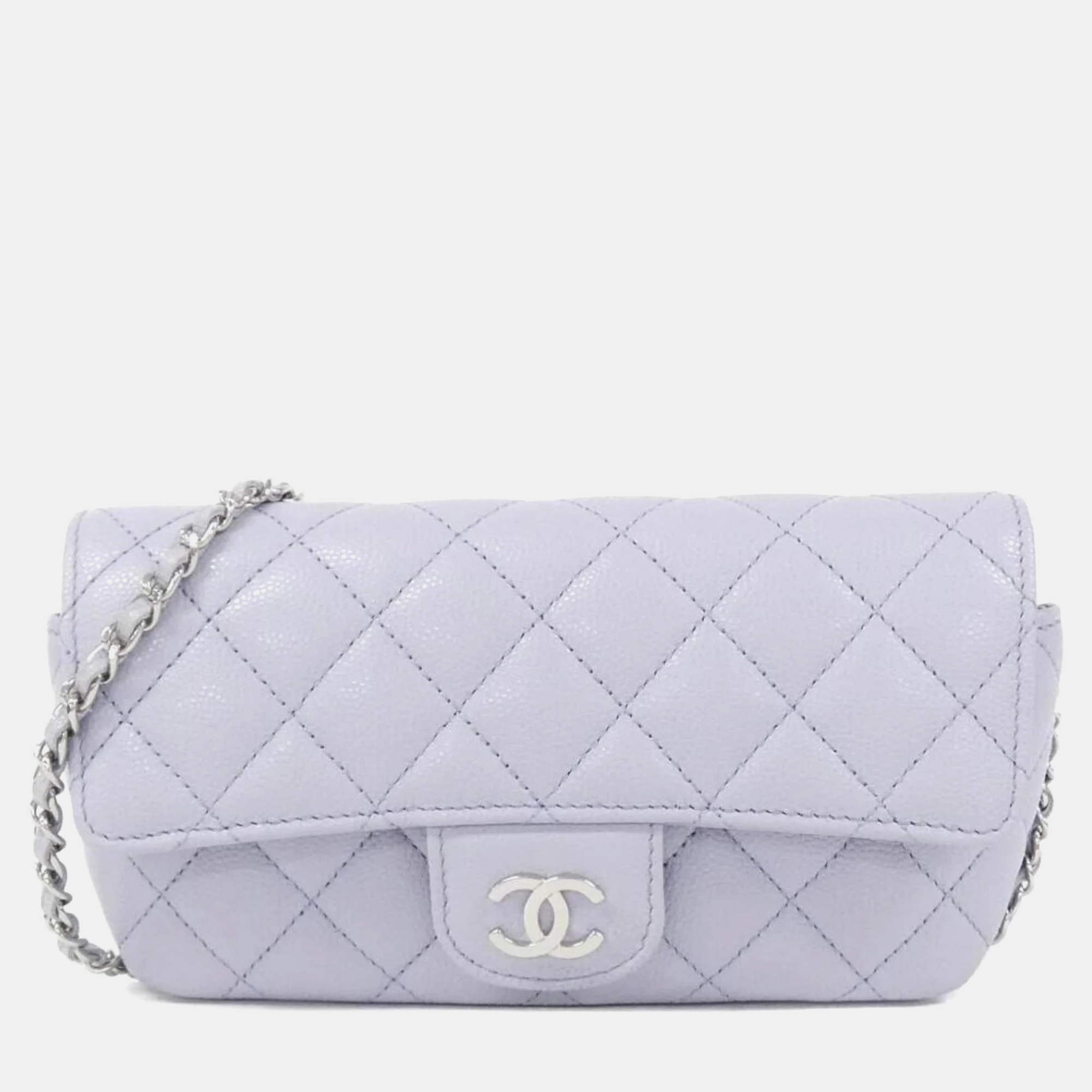 

Chanel Timeless Classic Line Eyewear Case, Silver