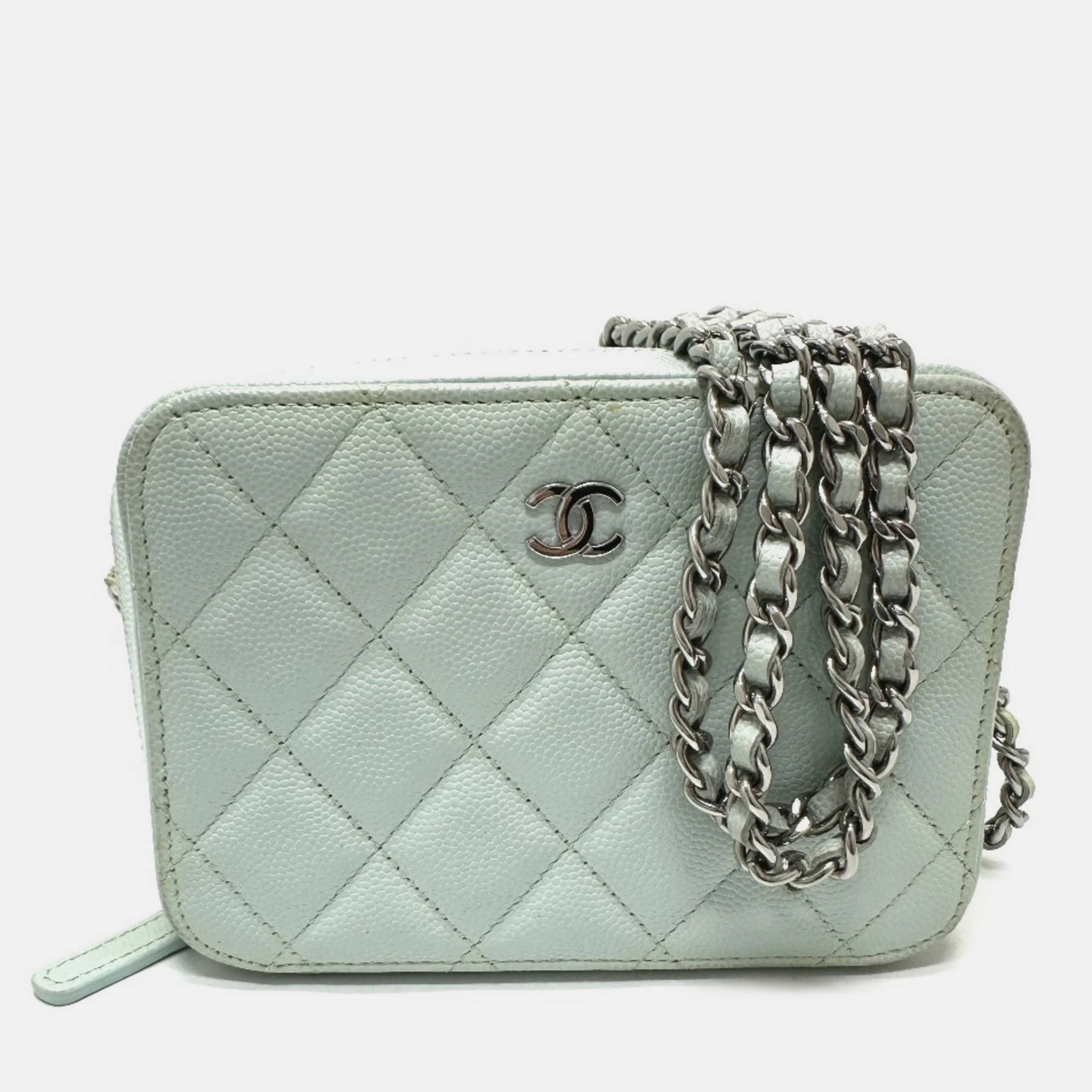 

Chanel Cc Mark Chain Bag Pochette Bag Shoulder Bag Blue