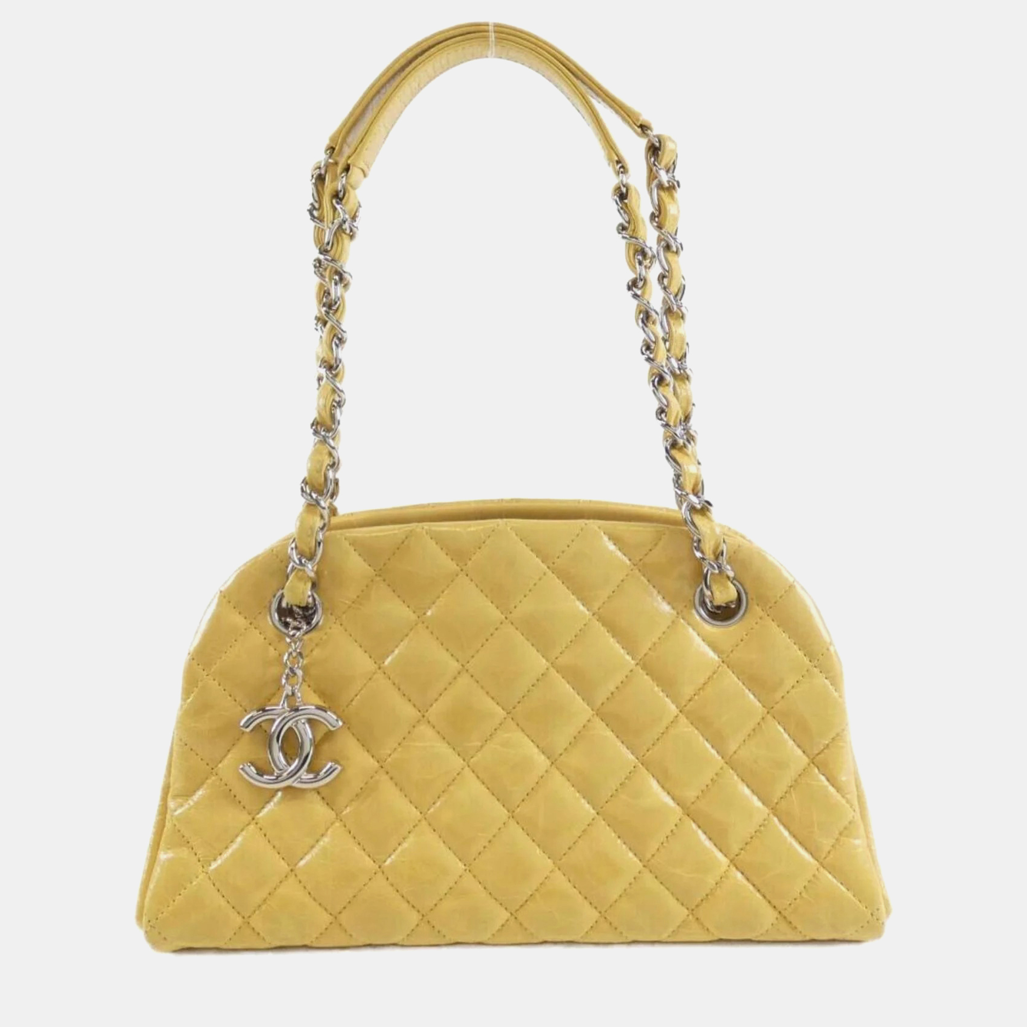 

Chanel Mademoiselle Line Shoulder Bag, Yellow