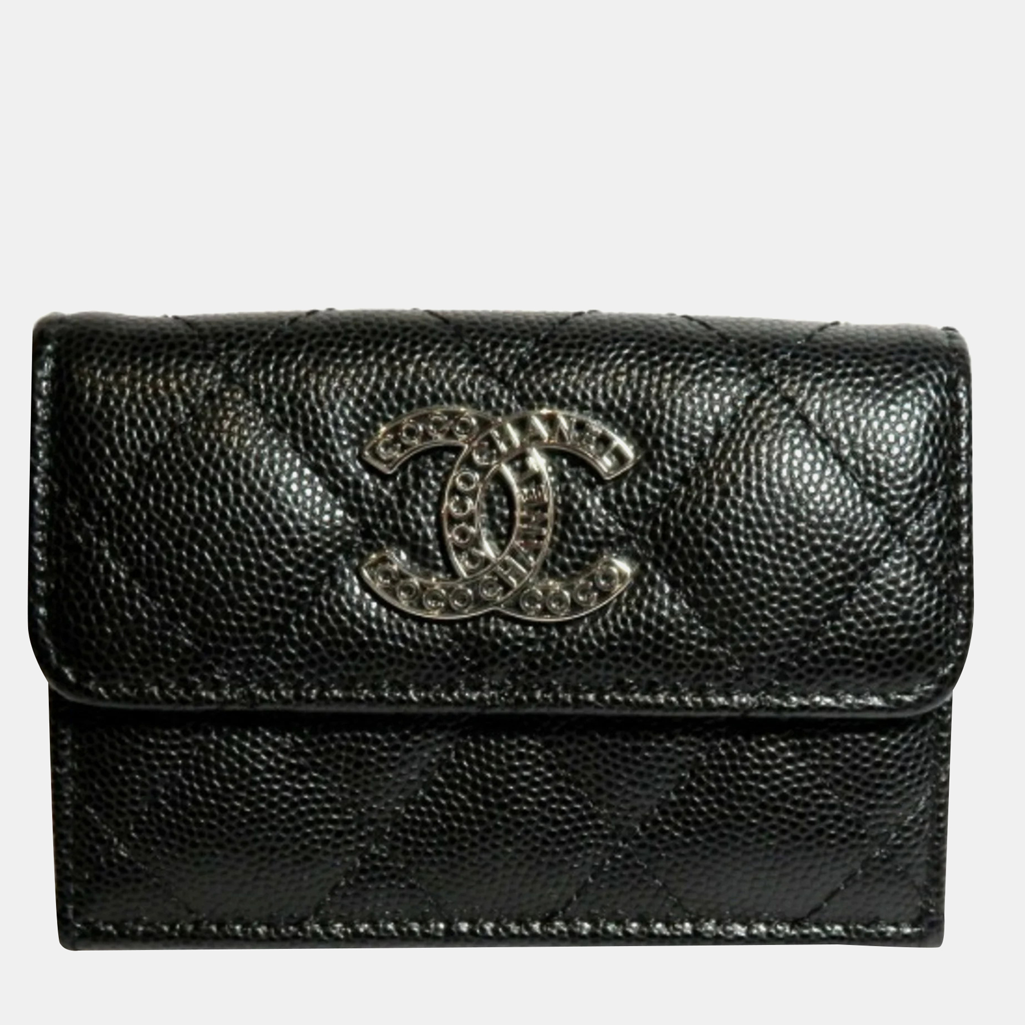

Chanel Coco Small Flap Wallet -Fold, Black