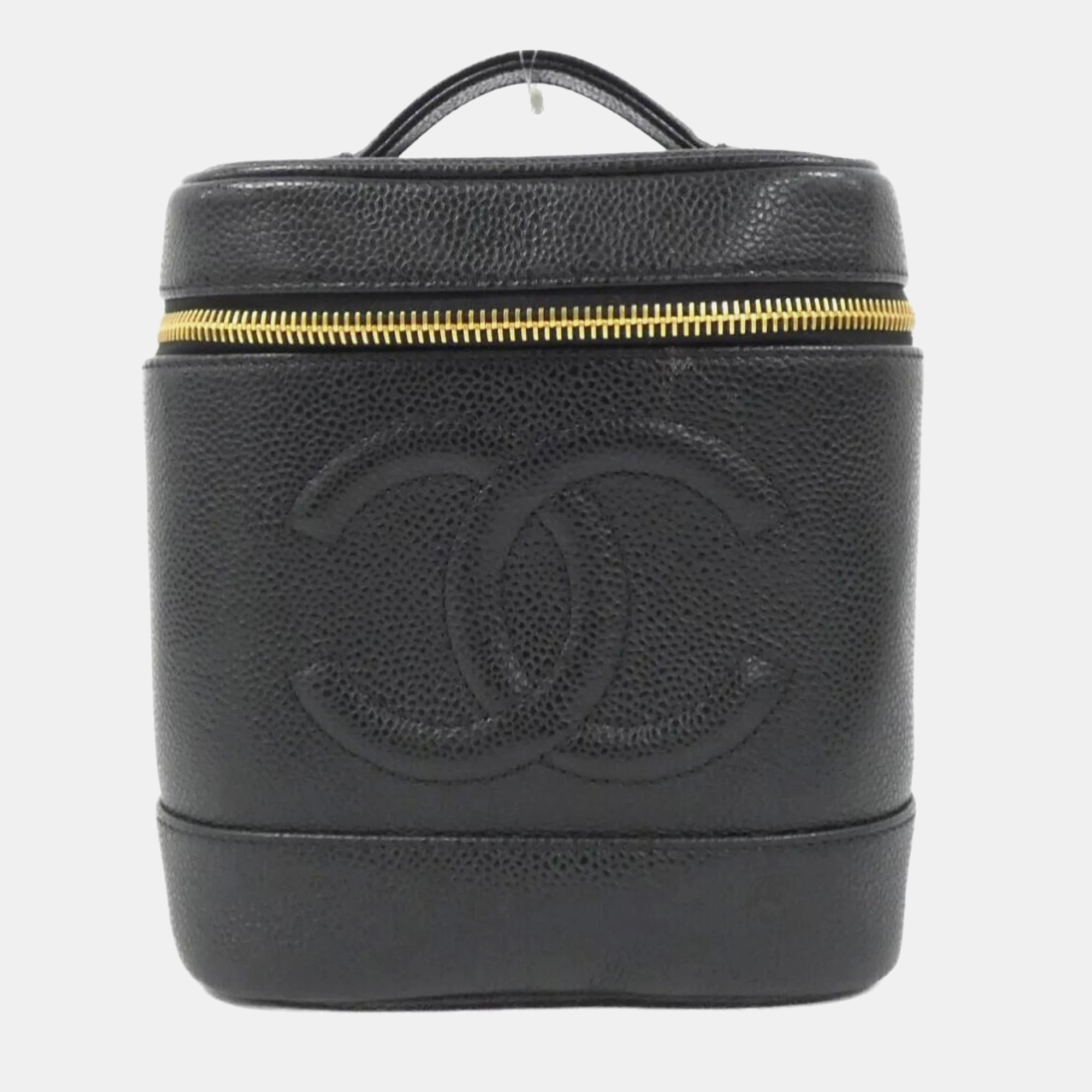 

Chanel Grained Calfskin Bag, Black