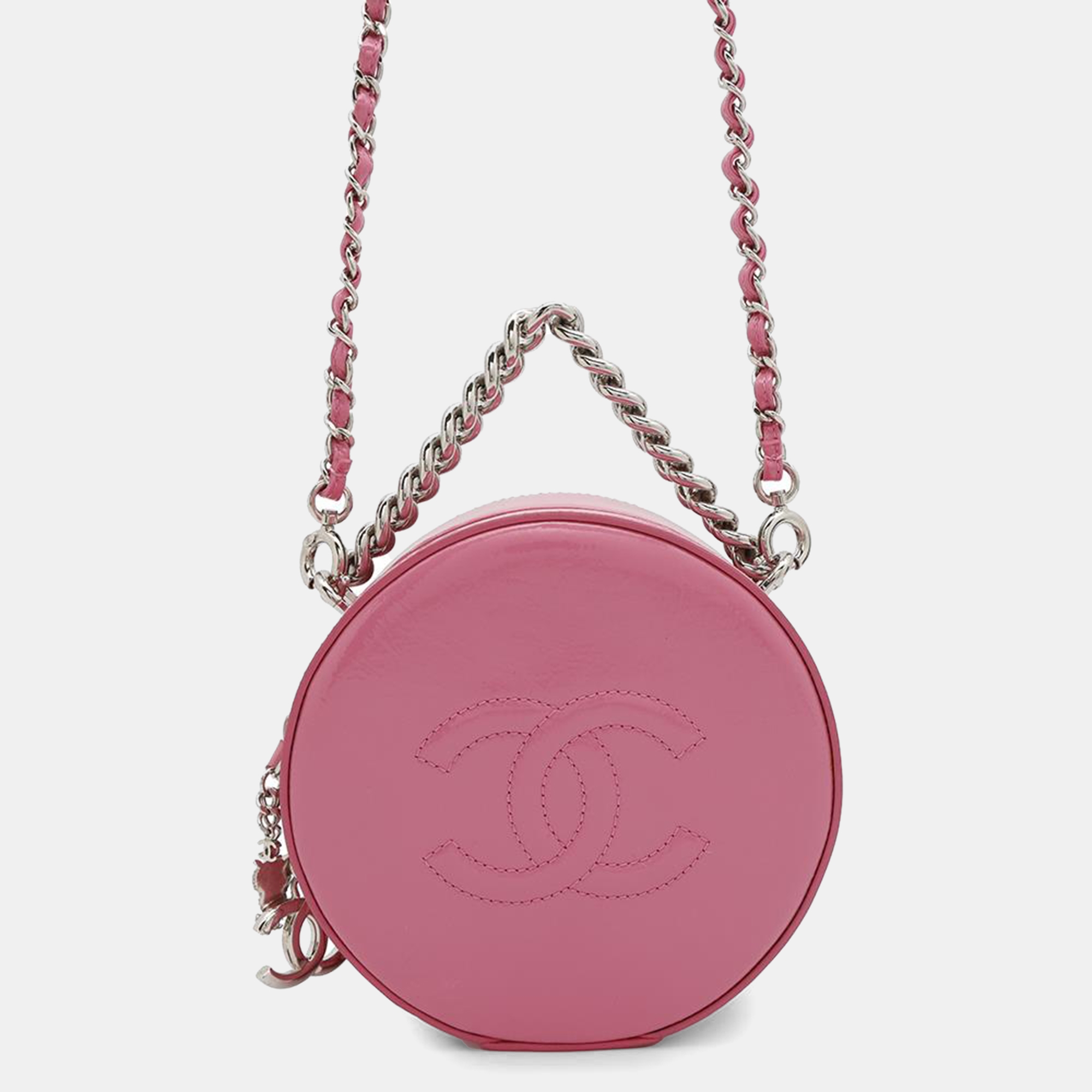 

Chanel Pink Patent Leather Round As Earth Chain Shoulder Bag