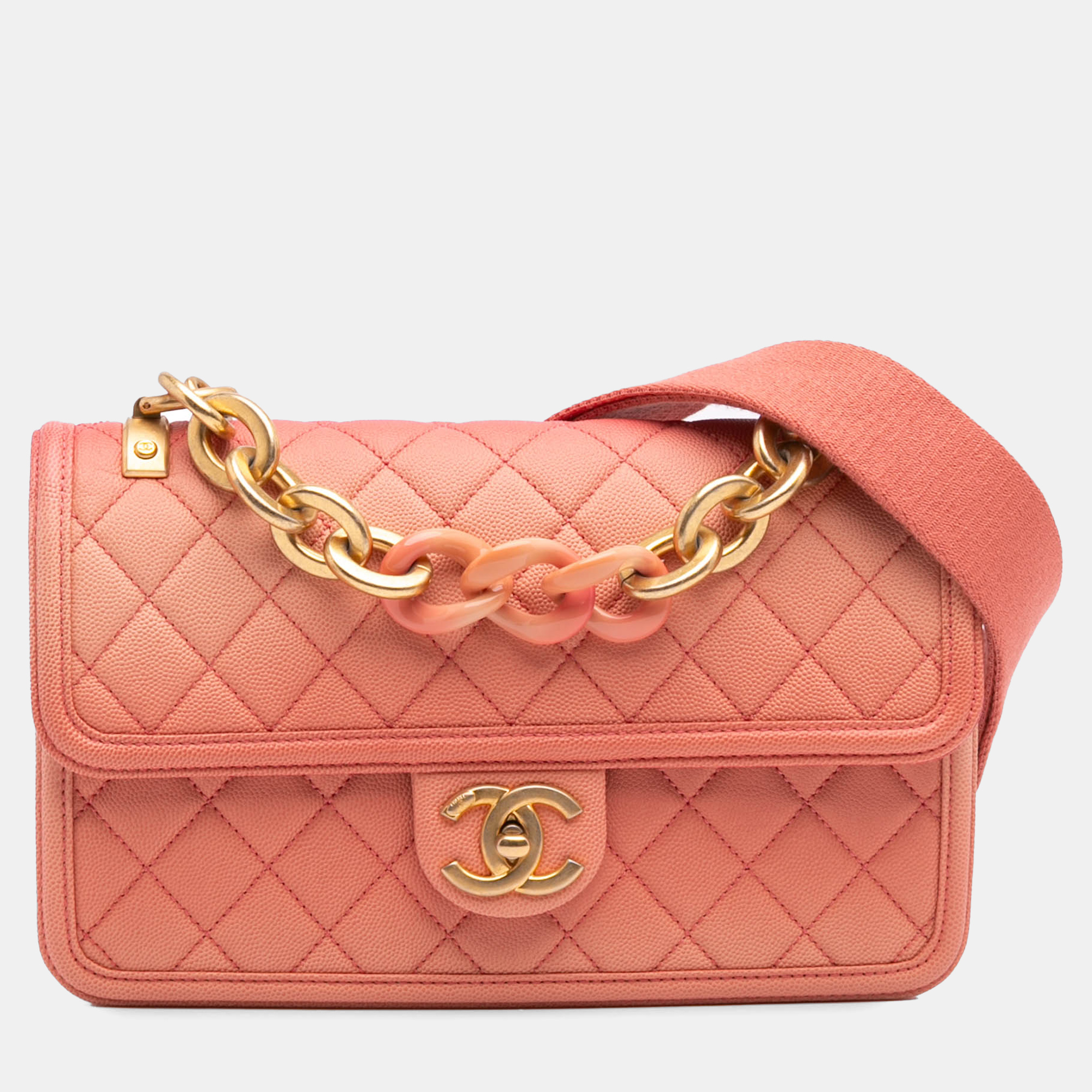 

Chanel Pink Quilted Caviar Sunset On The Sea Medium Flap Bag