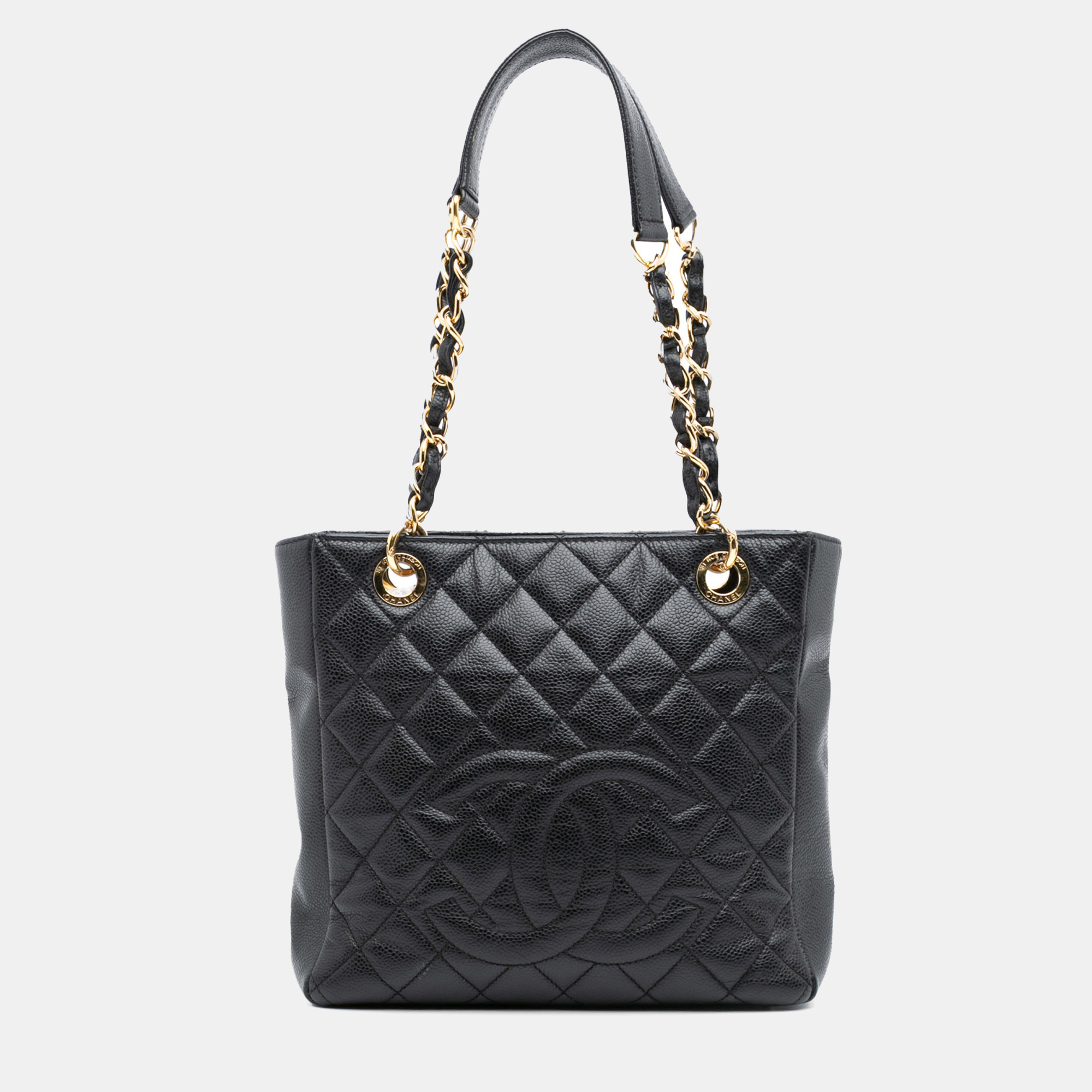 

Chanel Black Caviar Petite Shopping Tote