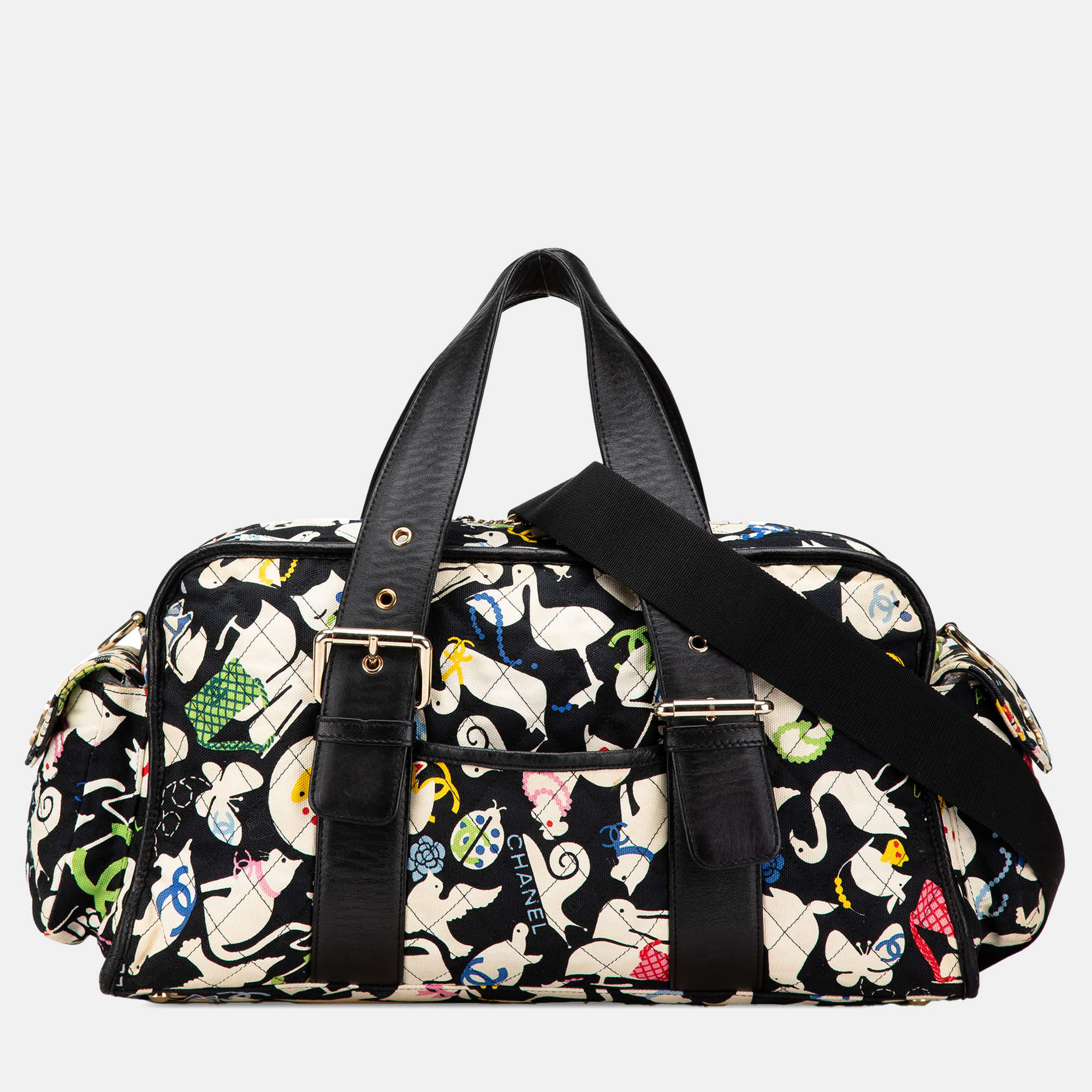 

Chanel Black Multicolor Canvas Baby Animals Diaper Bag
