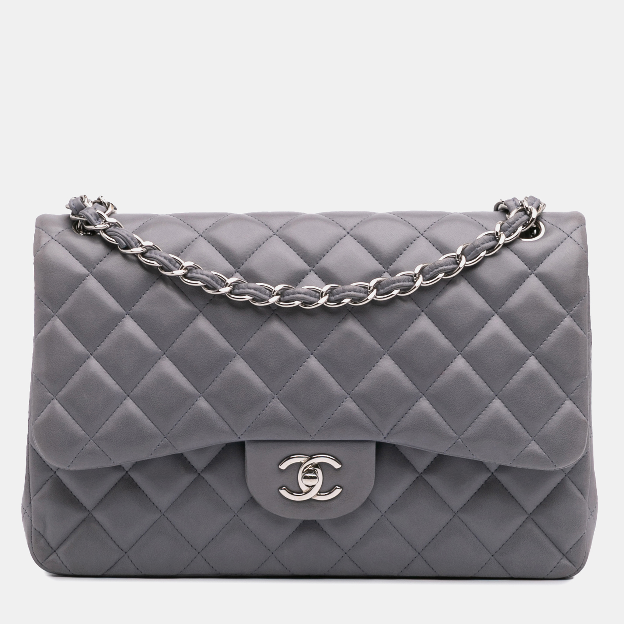 

Chanel Purple Jumbo Classic Lambskin Double Flap