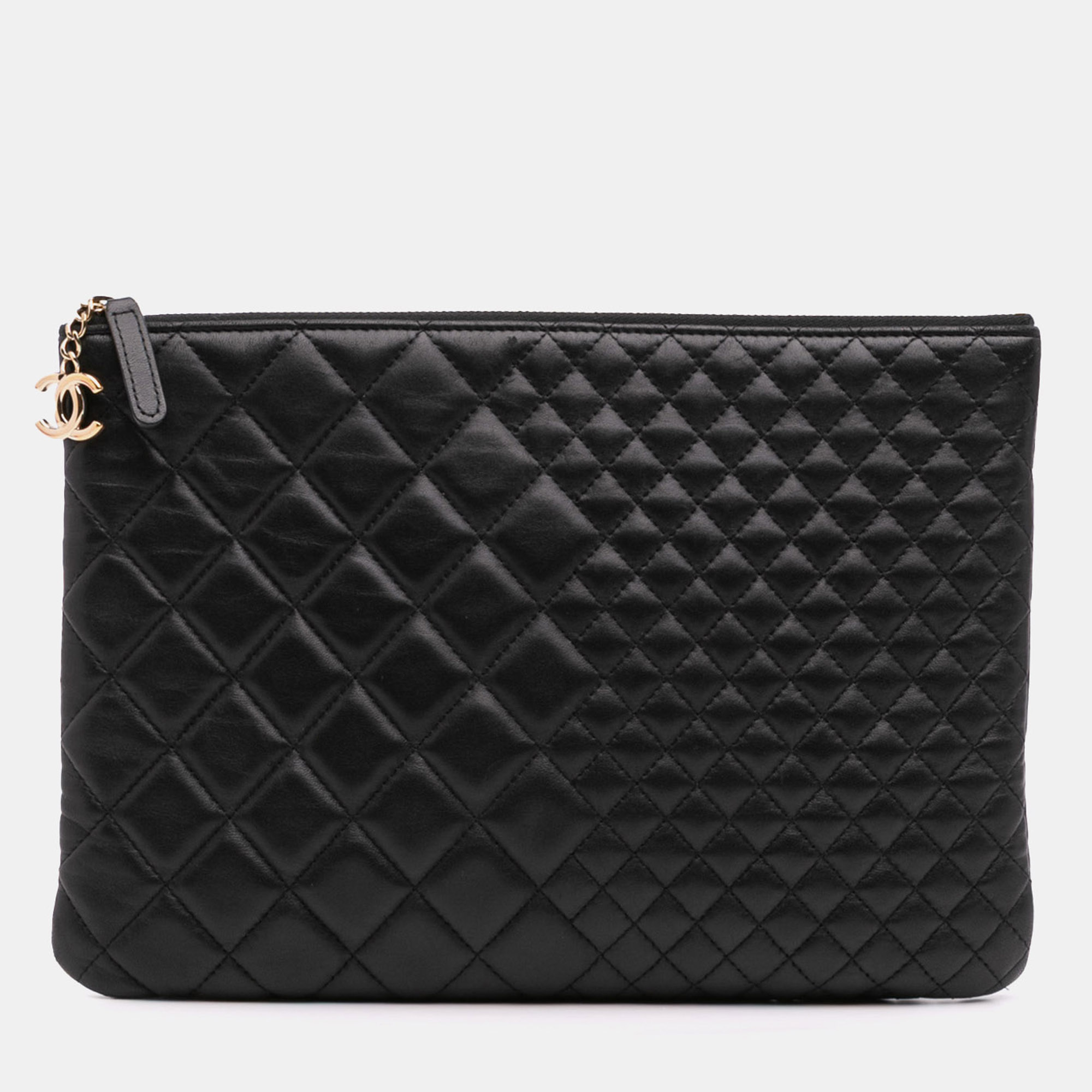 

Chanel Black Medium Bi Quilted Lambskin Cosmetic Case