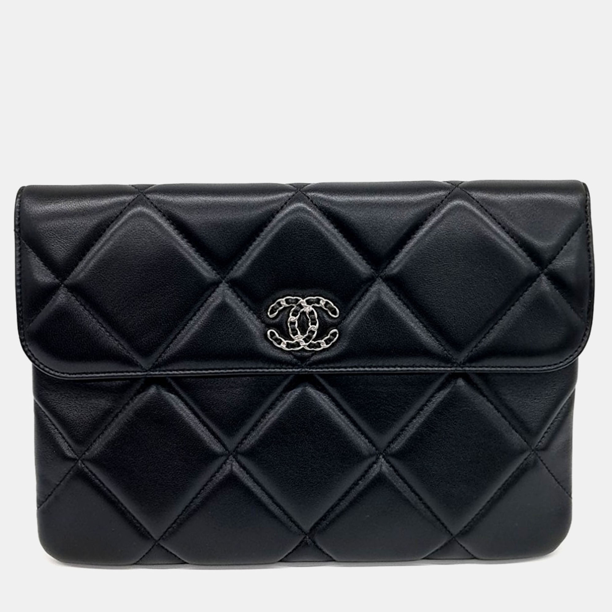 

Chanel Black Leather 19 Flap Clutch