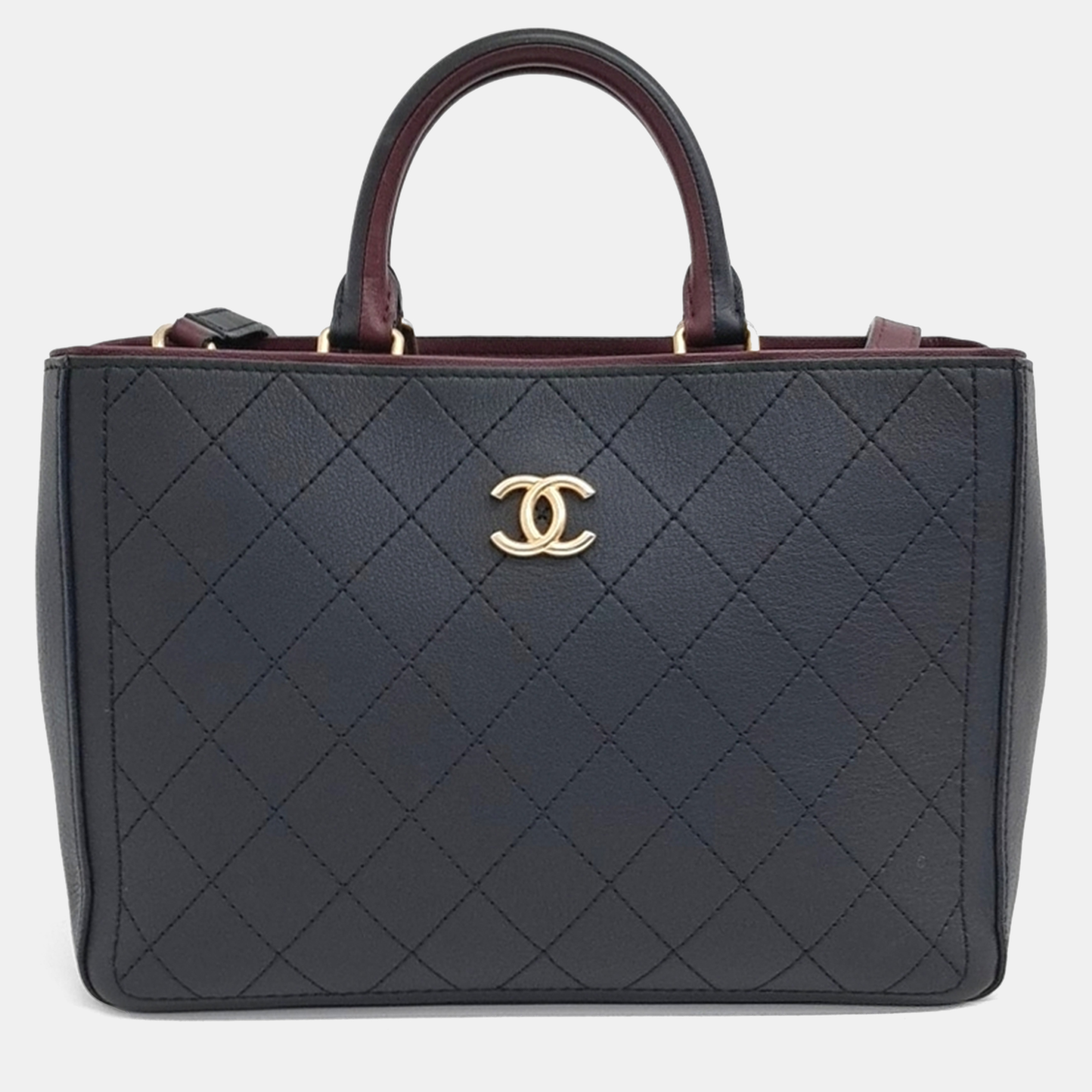 

Chanel Black Leather tote and shoulder bag
