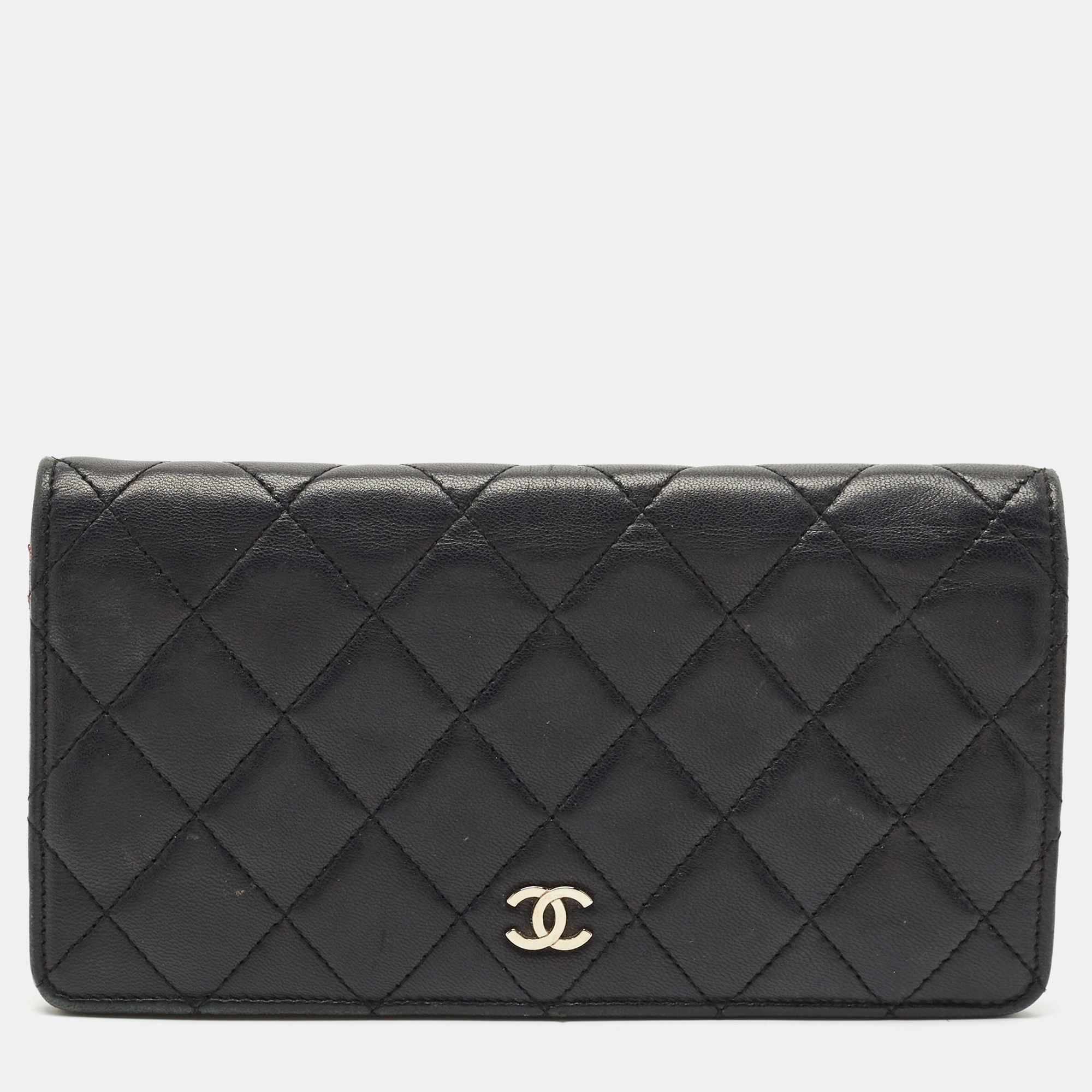 

Chanel Black Quilted Leather  Yen Wallet