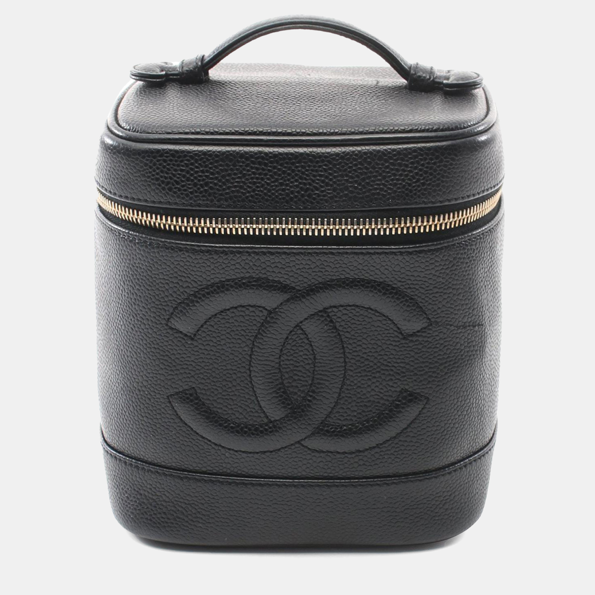 

Chanel Black CC Caviar Vanity Case