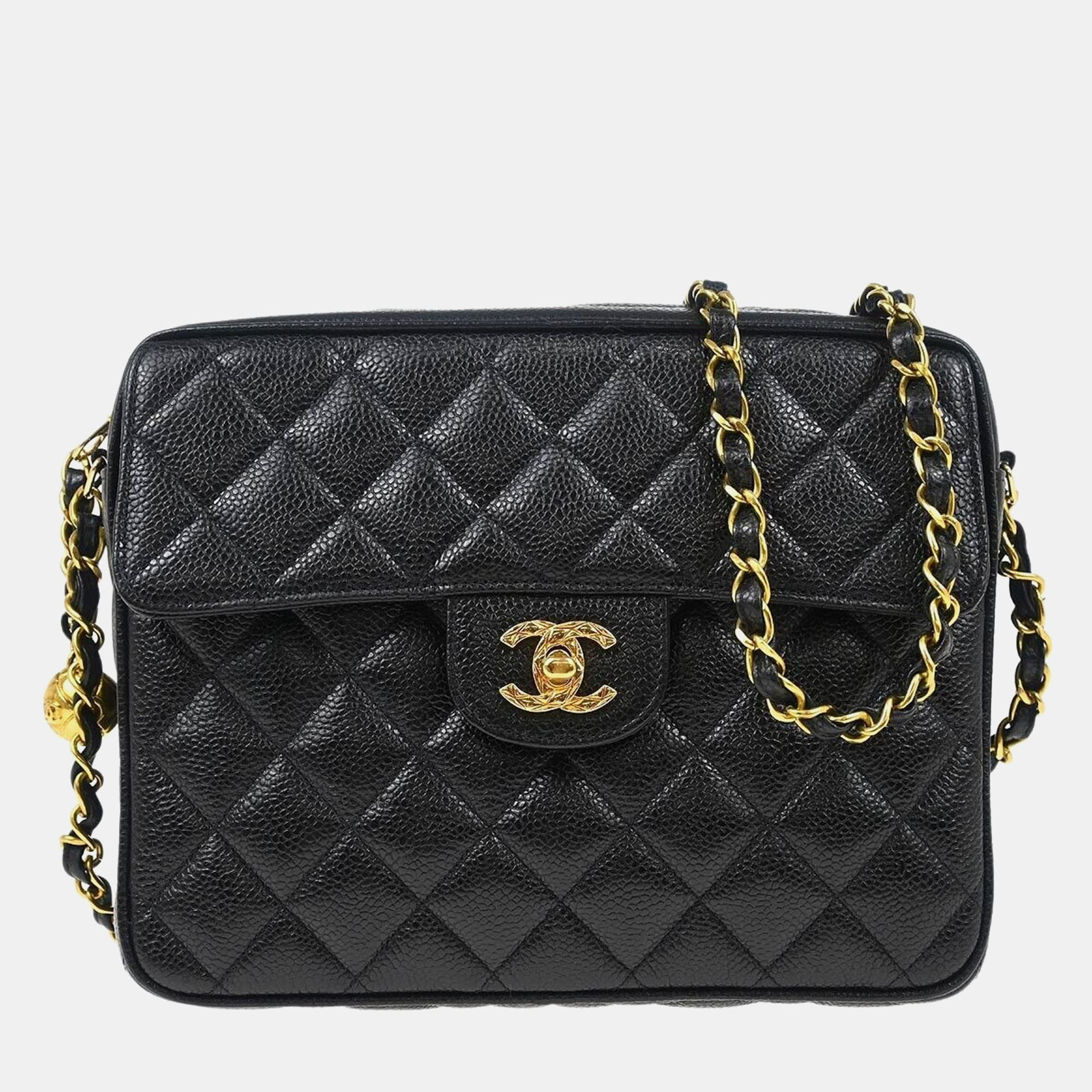 

Chanel Black Calfskin Camera Bag Small