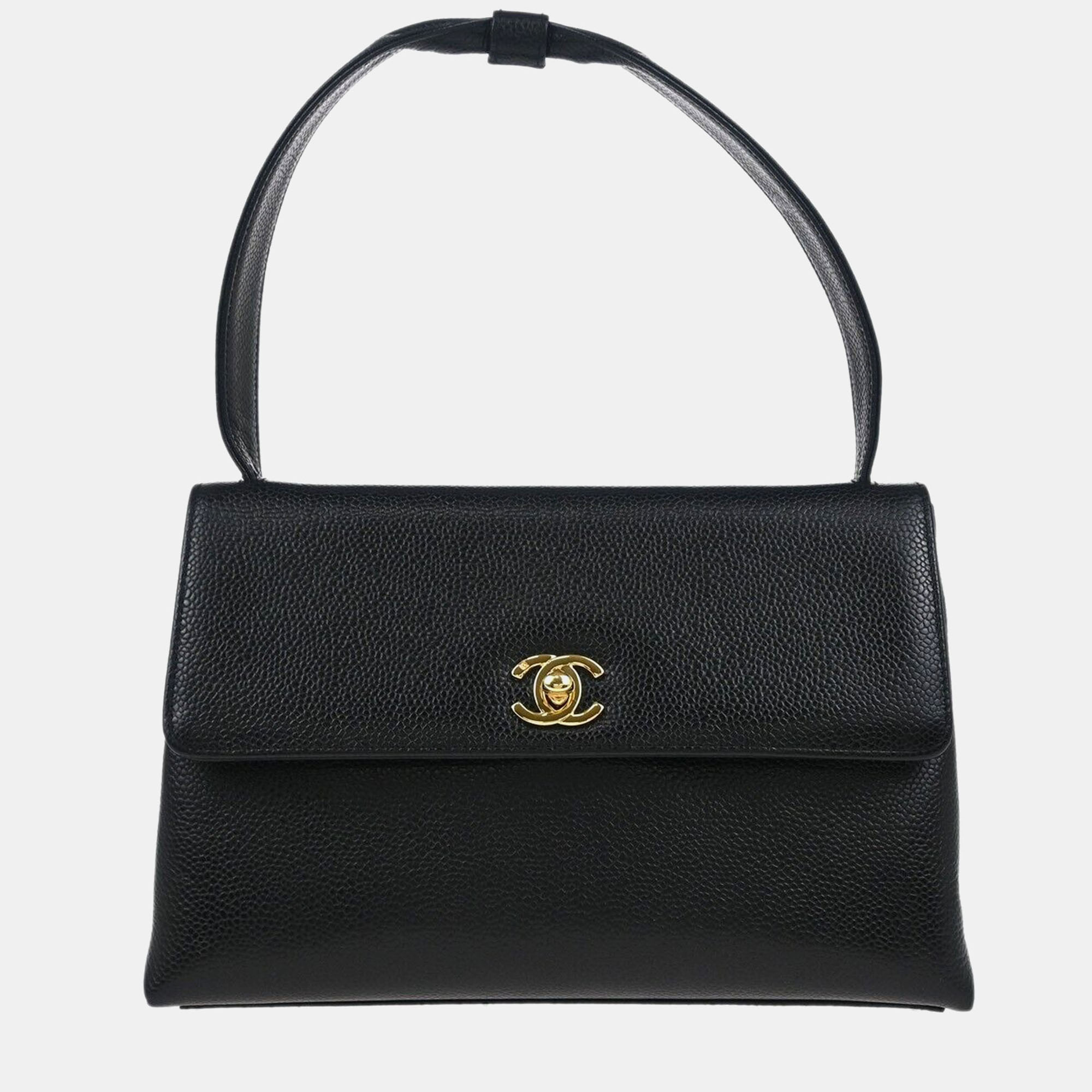 

Chanel Black Caviar Leather Handbag