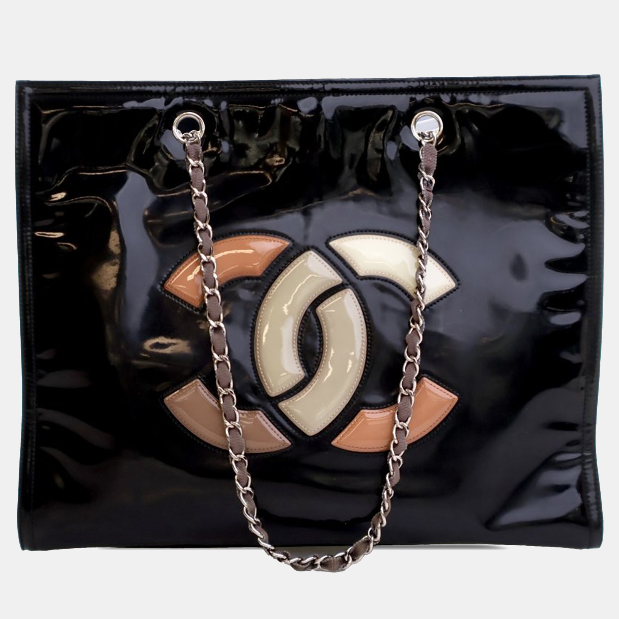 

Chanel Black Patent CC Lipstick Tote