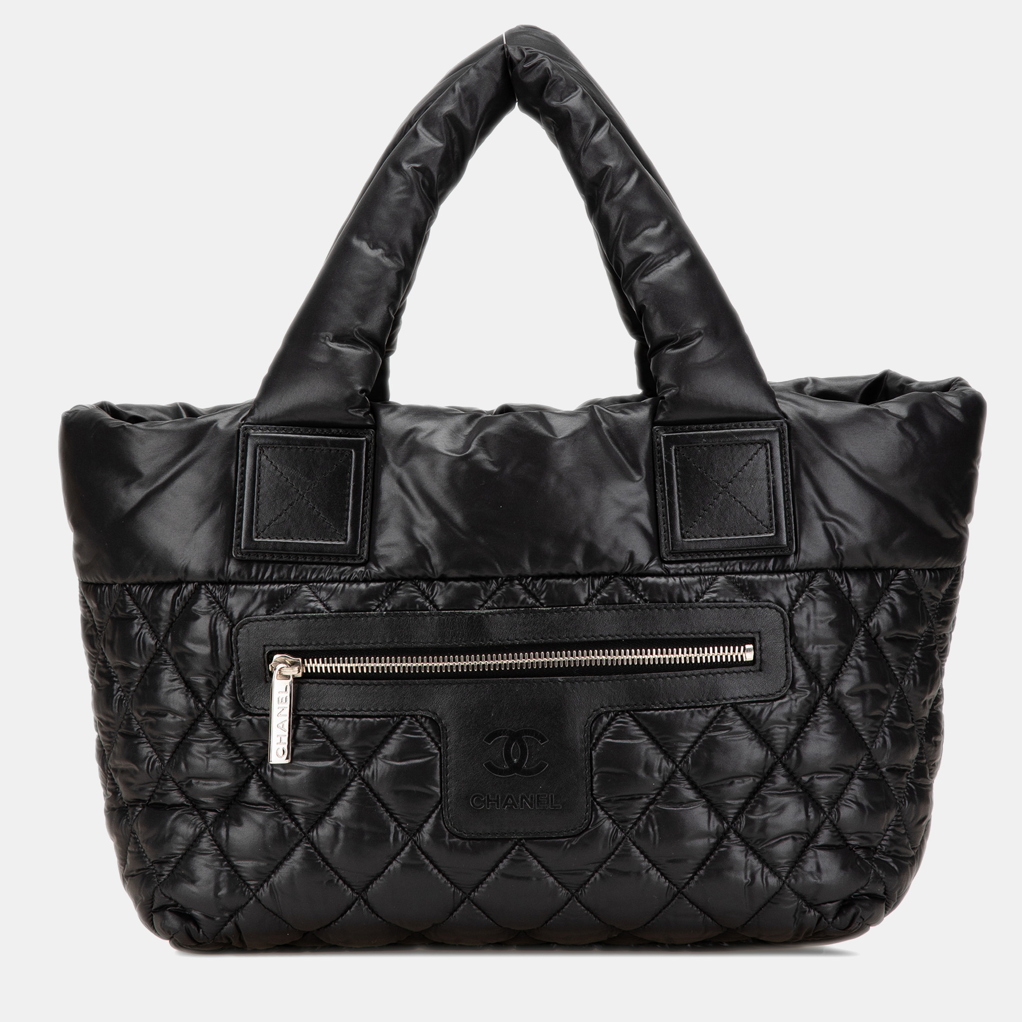 

Chanel Black Small Quilted Nylon Coco Cocoon Tote