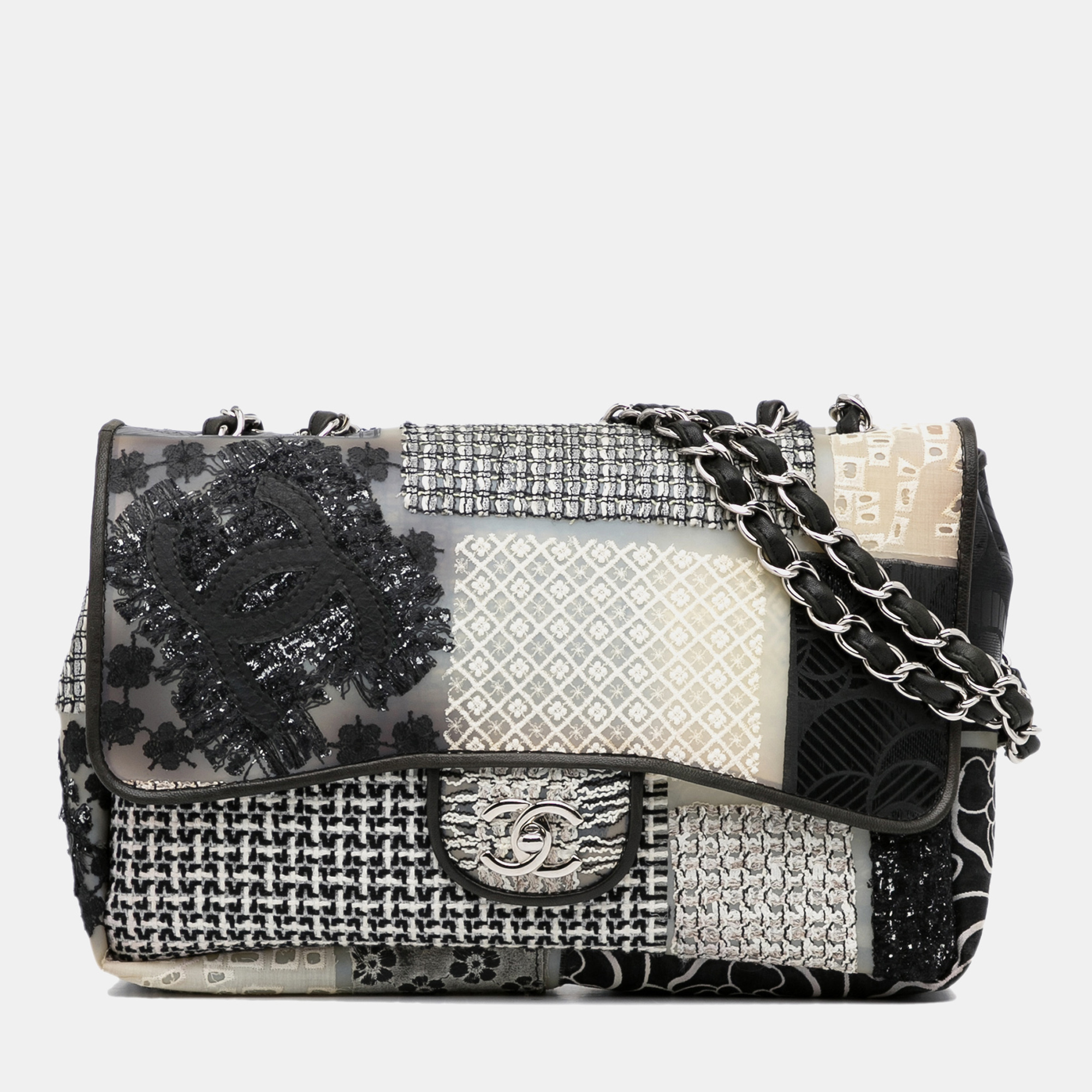

Chanel Black Jumbo CC Patchwork Classic Flap