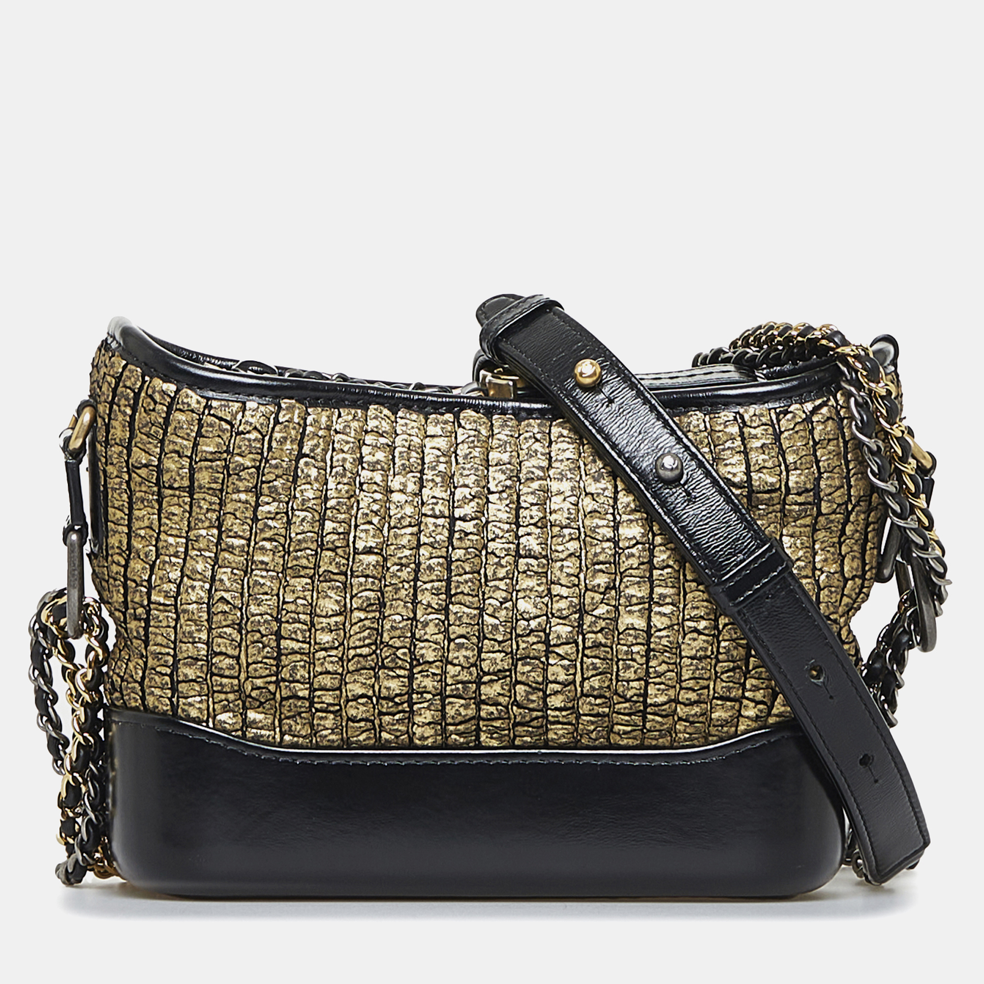 

Chanel Black Small Painted Knit Gabrielle Crossbody Bag