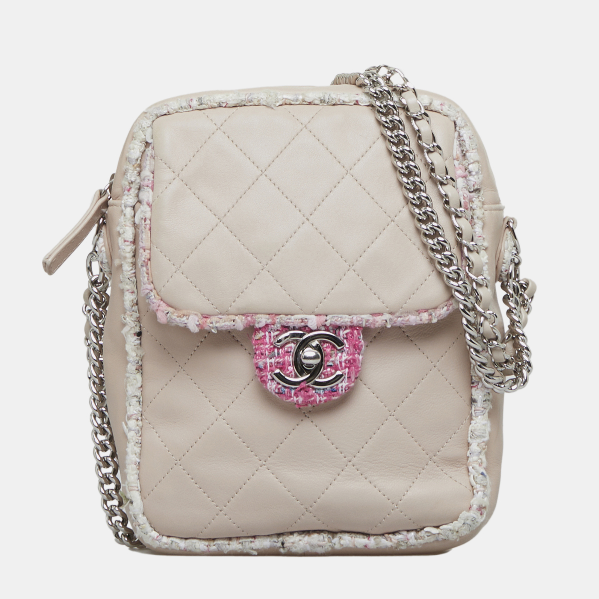 

Chanel Pink Elegant Tweed Crossbody