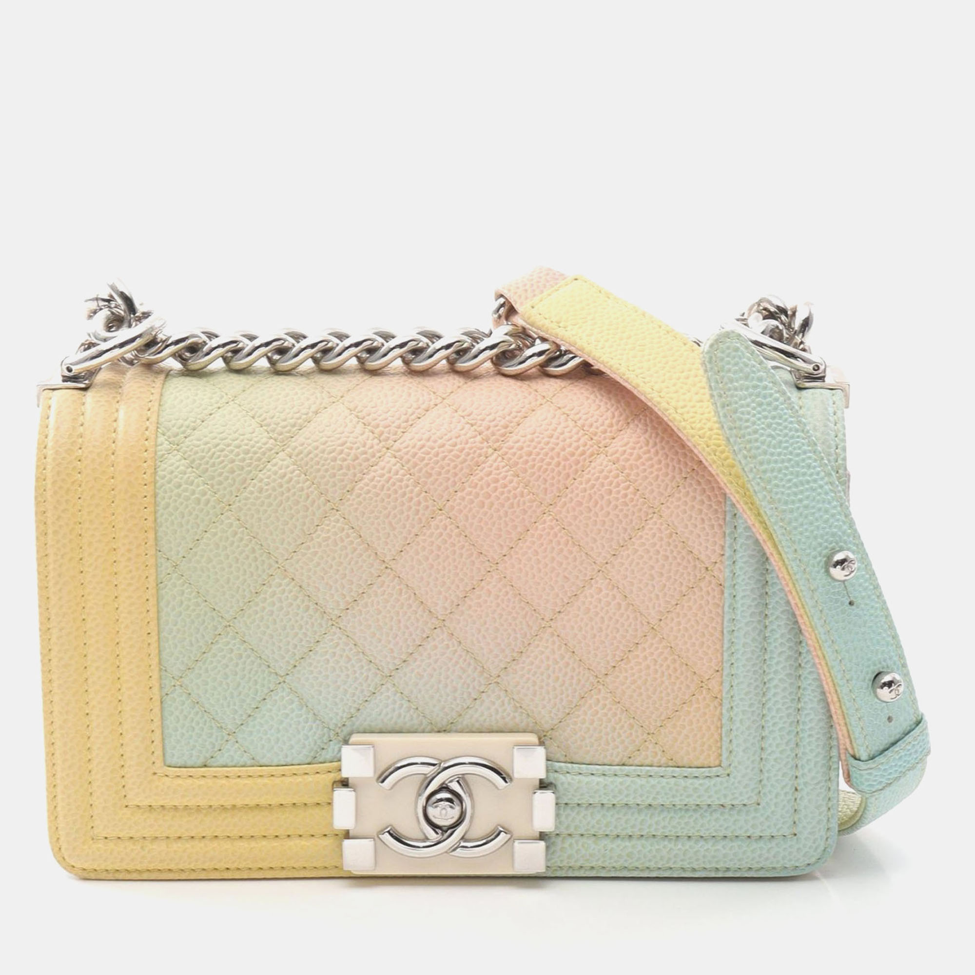 

Chanel Patel Multicolor Leather Boy Chanel Small Shoulder Bag