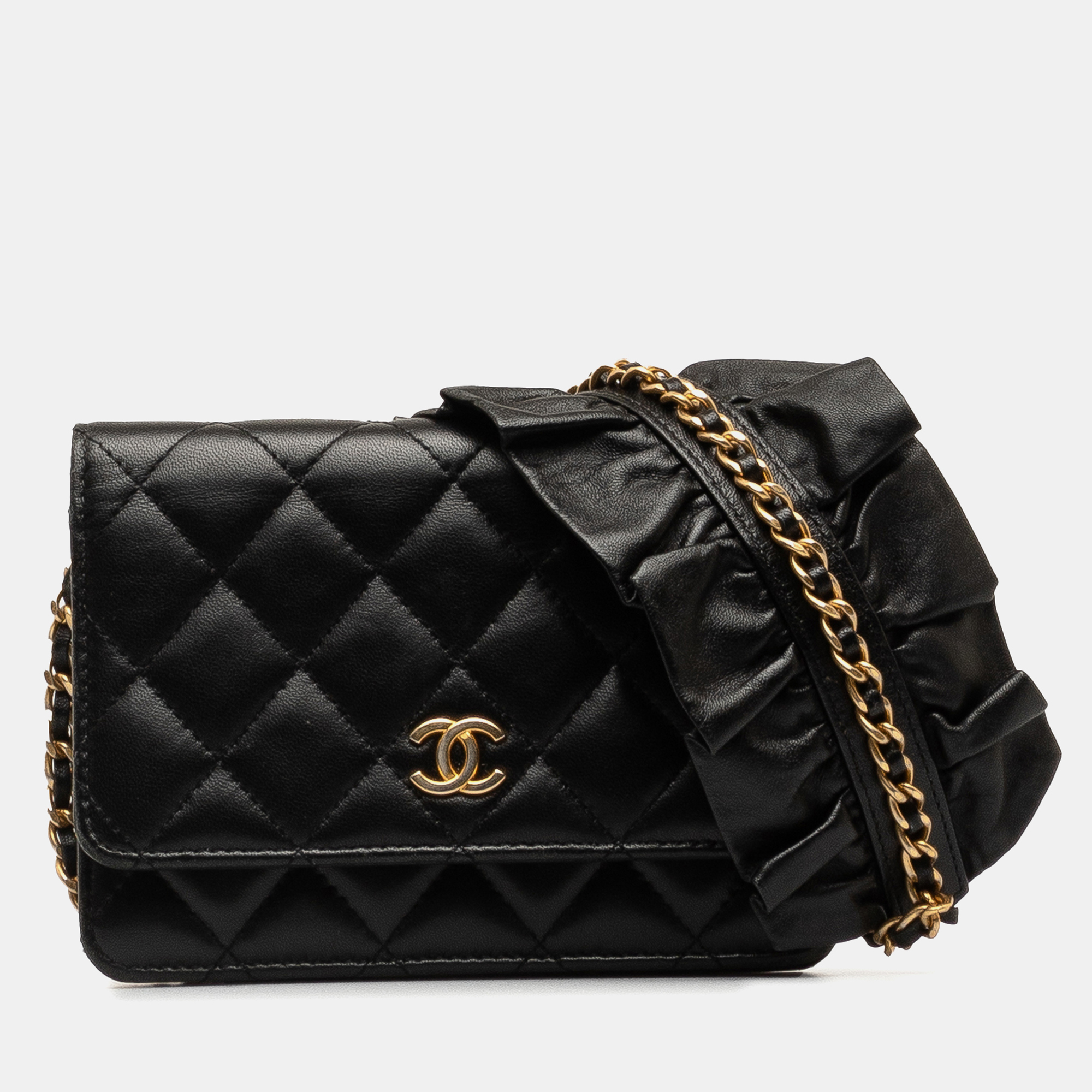 

Chanel Red Lambskin Romance Wallet On Chain
