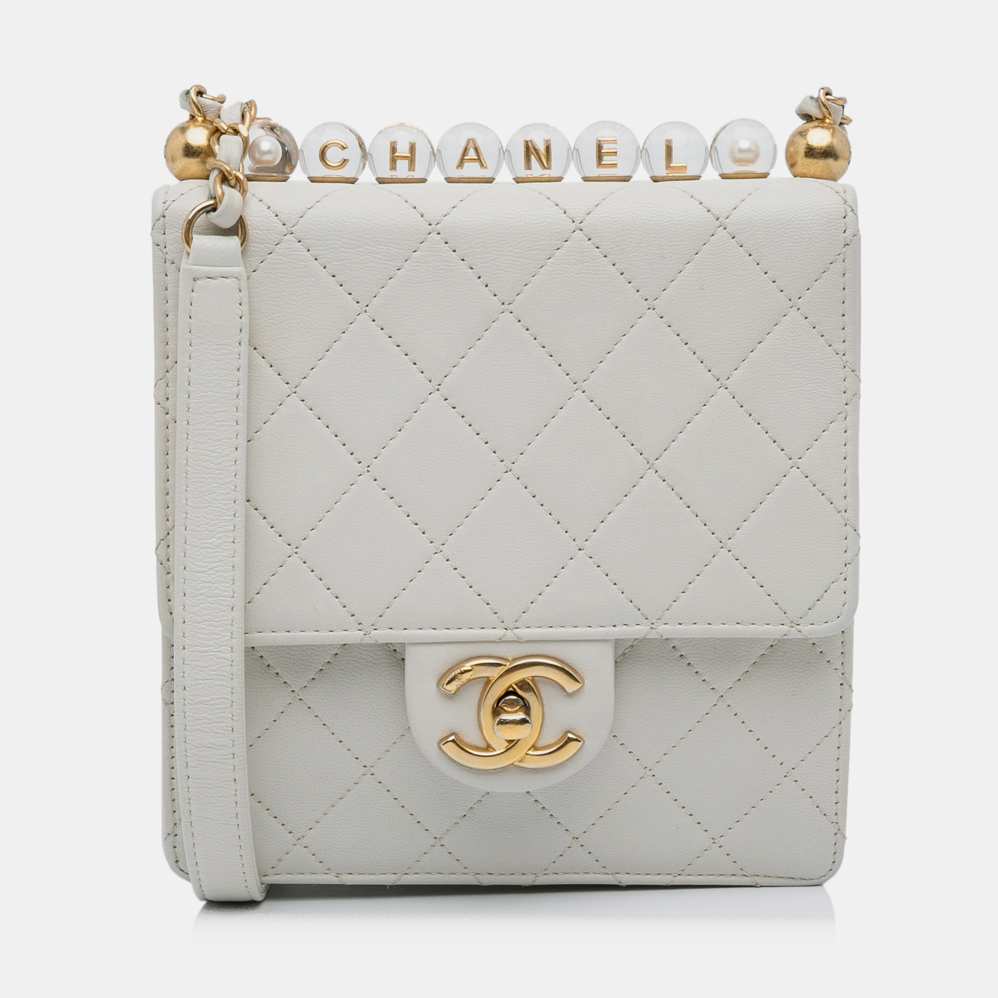 

Chanel White Mini Chic Pearls Crossbody