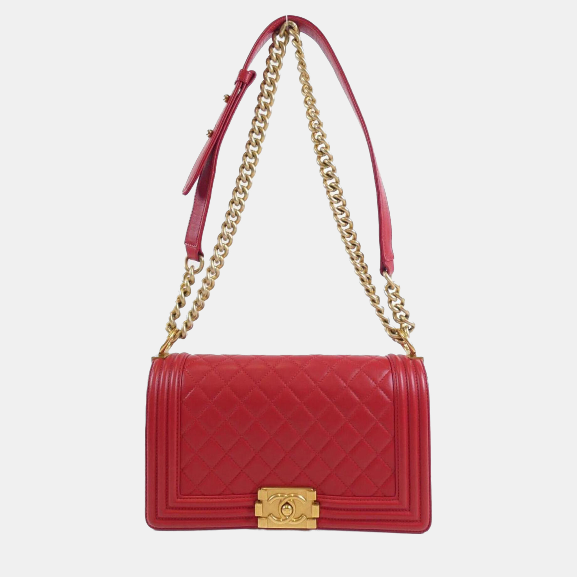 

Chanel Boy Line Shoulder Bag, Red