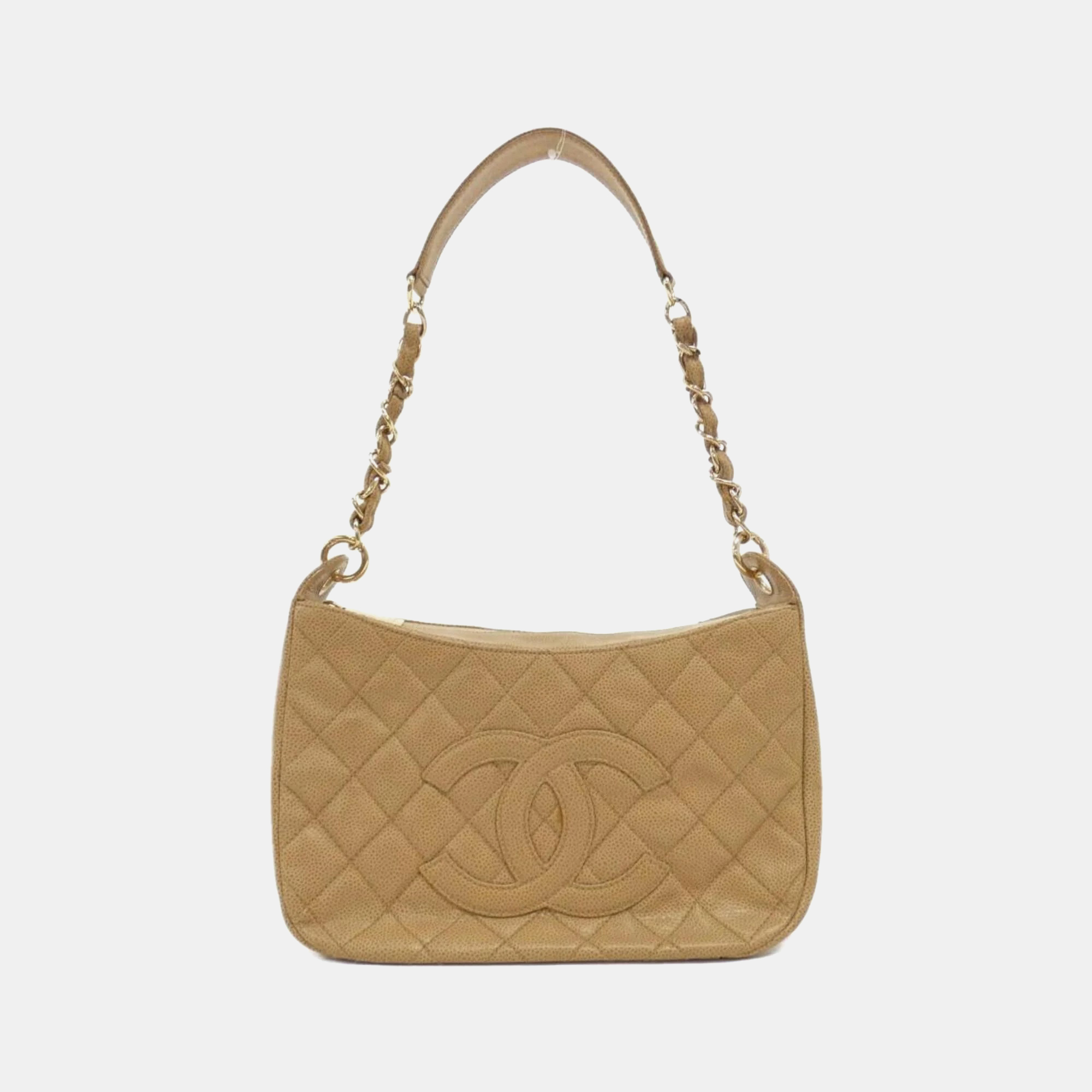 

Chanel Beige/Sand Leather Shoulder Bag