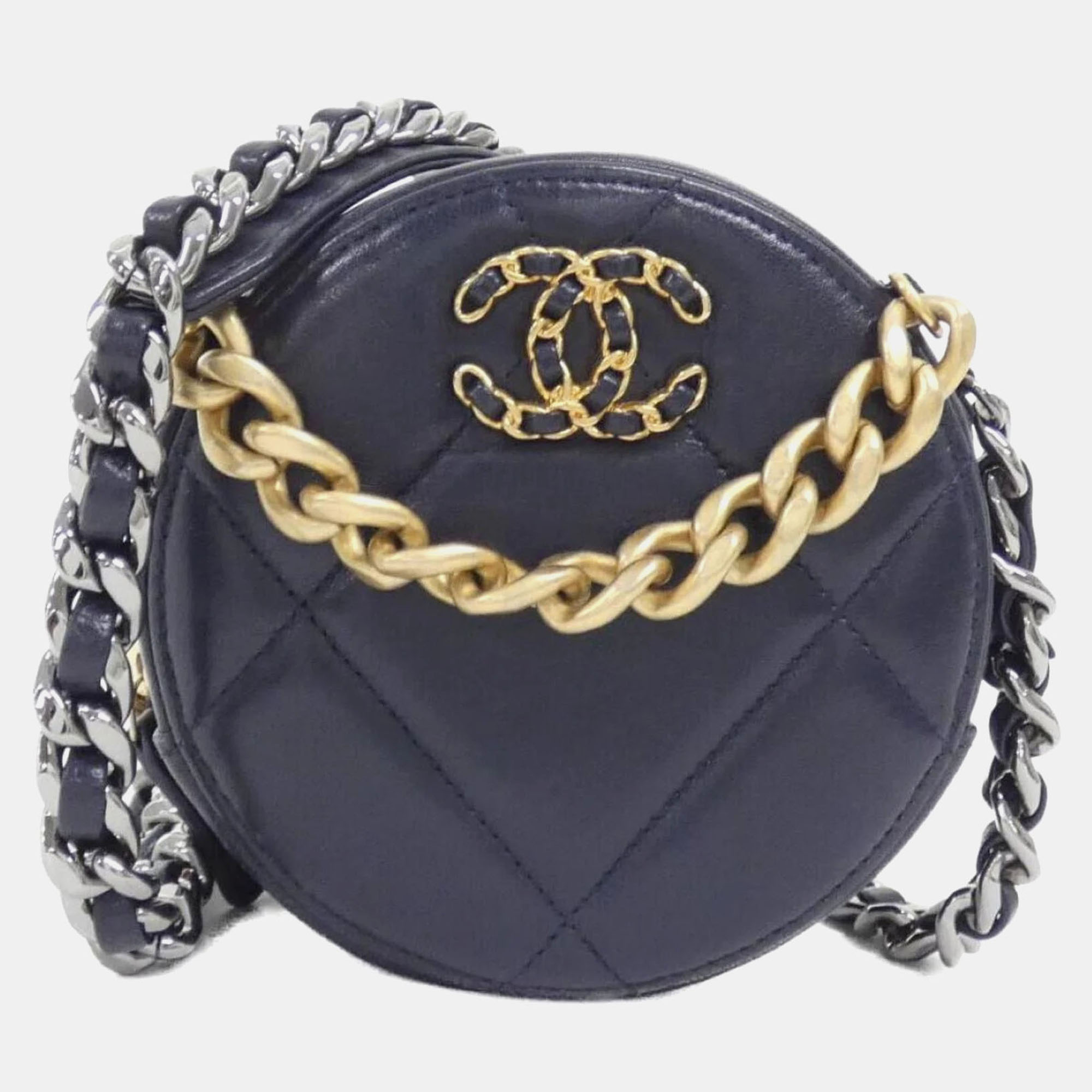 

Chanel 19 Line Shoulder Bag, Navy blue