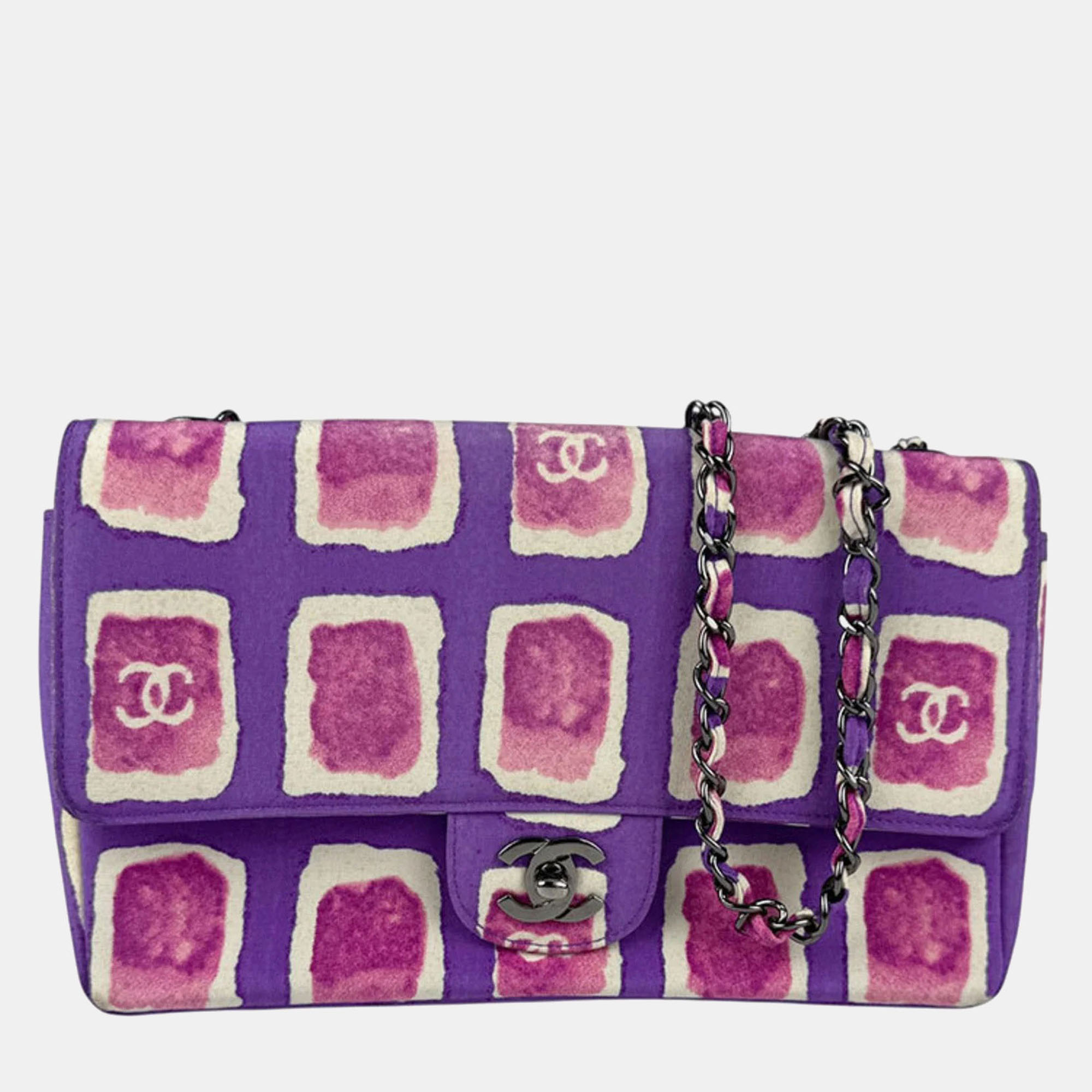 

Chanel Medium Watercolor Flap Bag, Purple