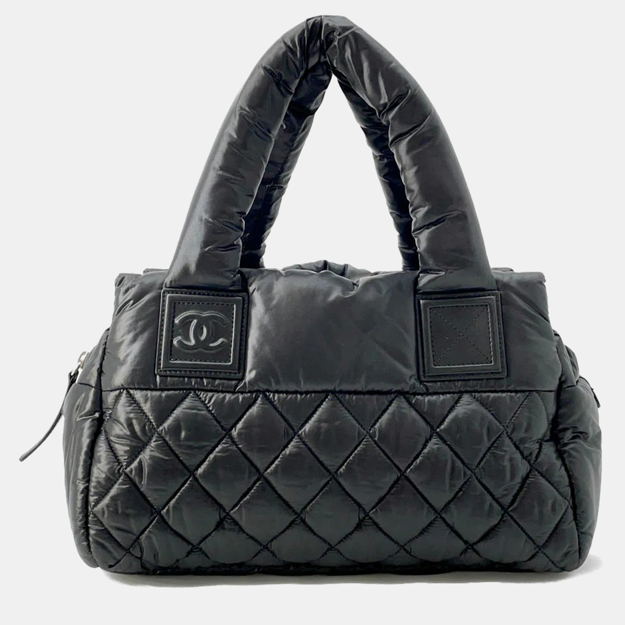 

Chanel Coco Cocoon Mini Travel Bag Black Nylon Calf Leather