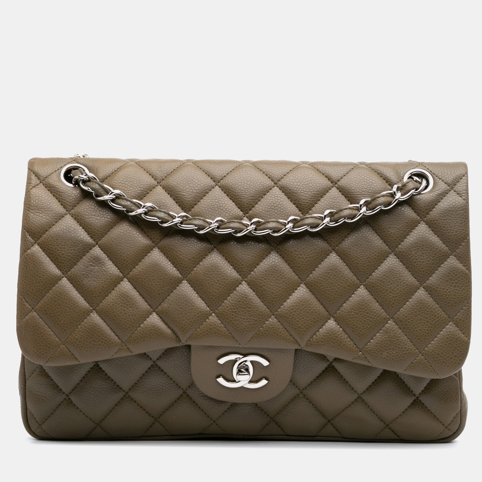 

Chanel Brown Jumbo Classic Caviar Double Flap