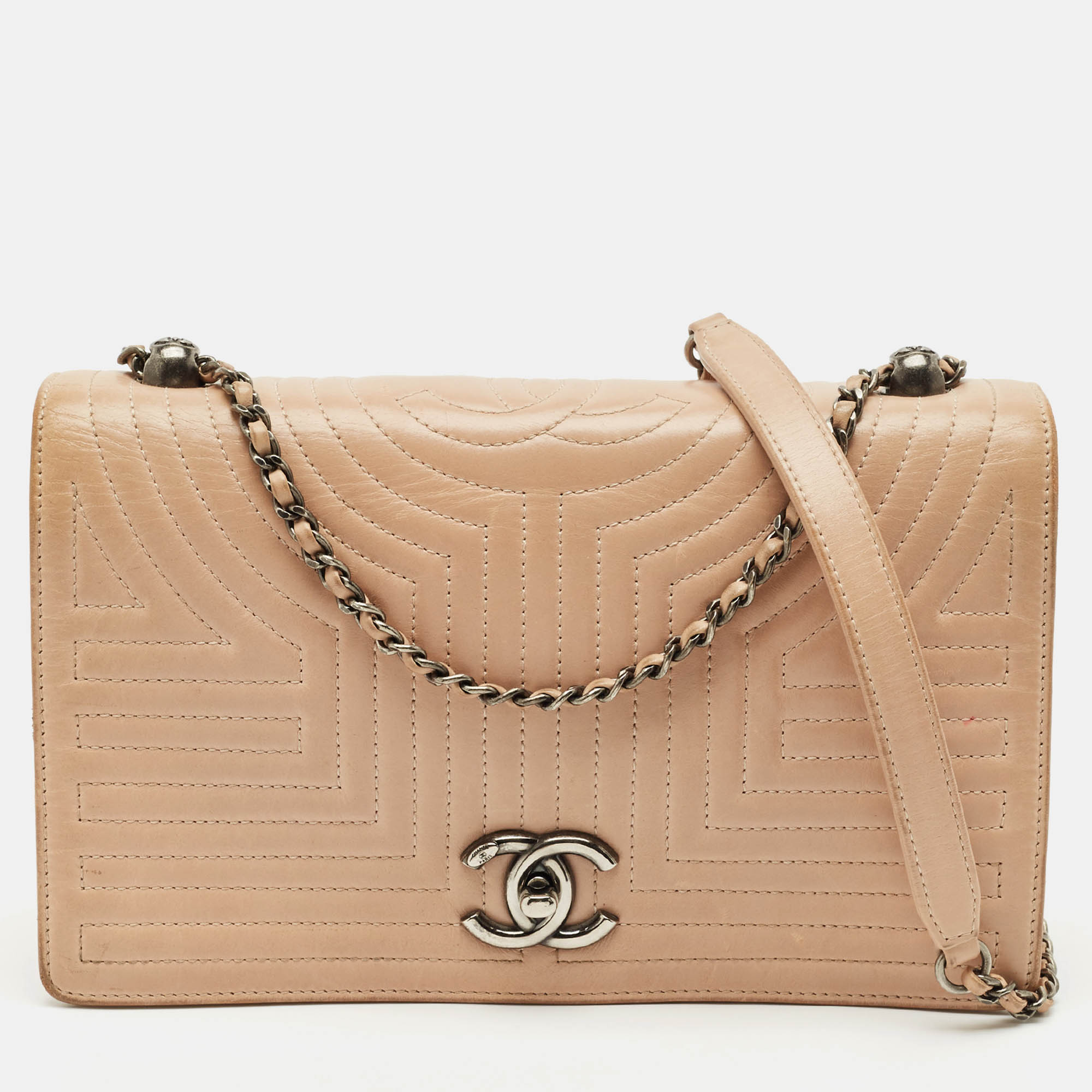 

Chanel Beige Quilted Leather  Korean Garden Flap Bag