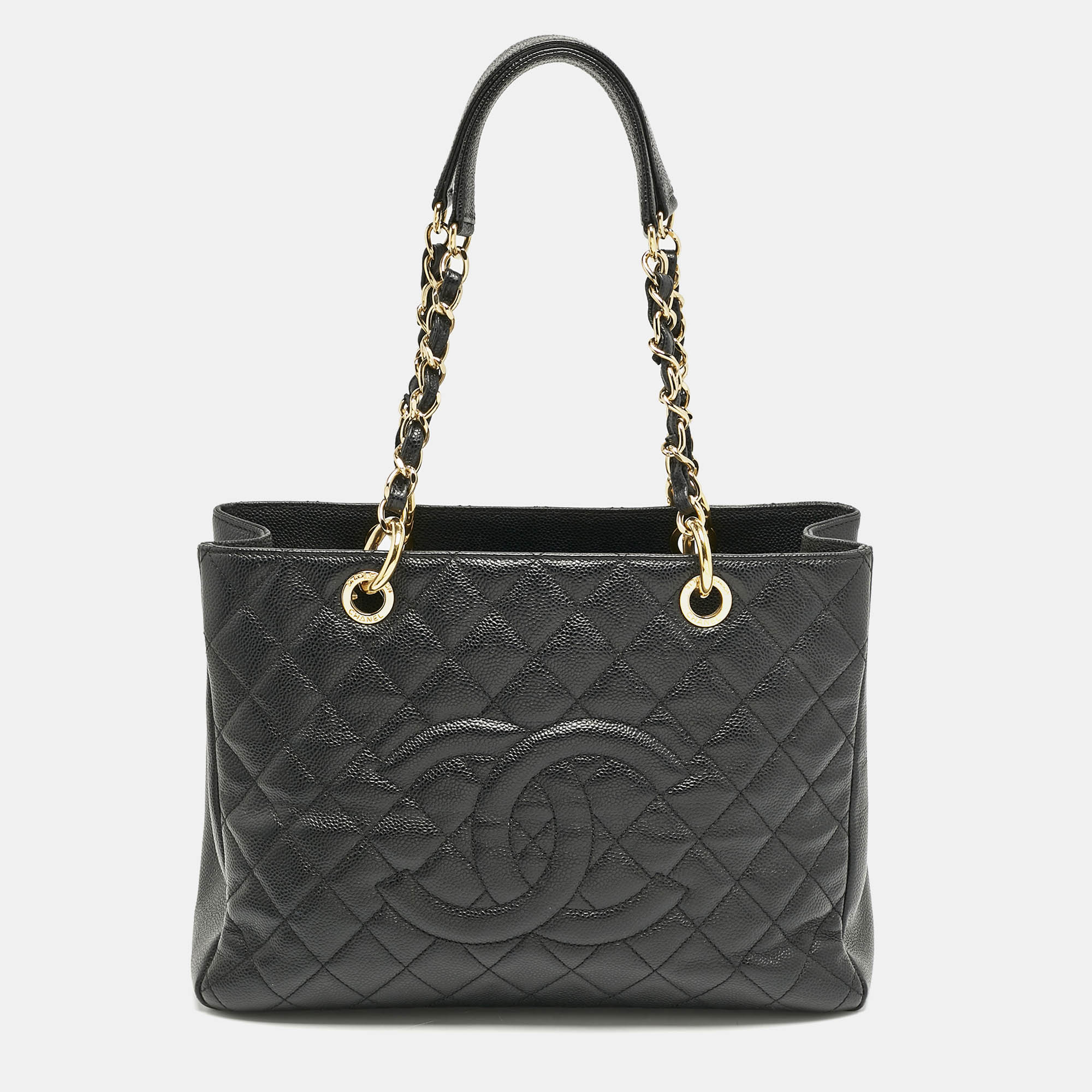 

Chanel Black Quilted Caviar Leather GST Tote