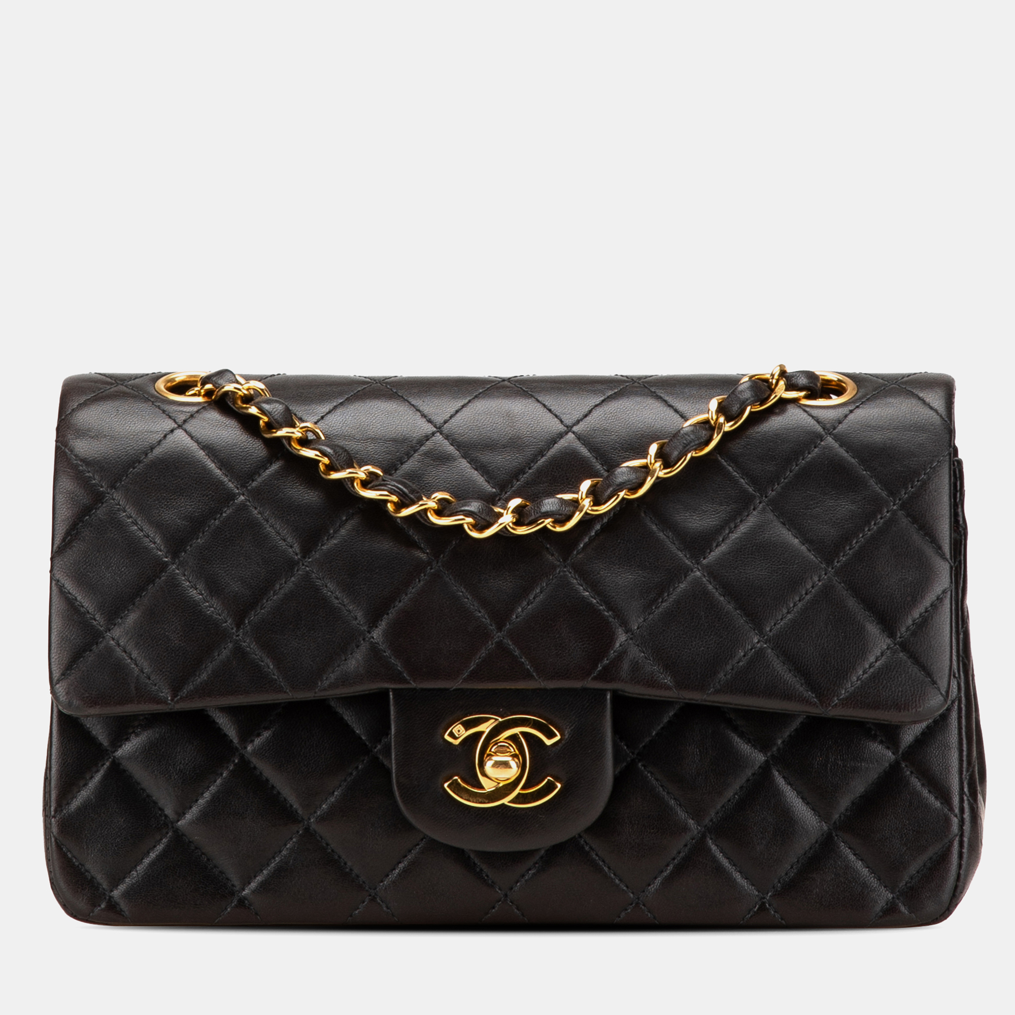 

Chanel Black Small Classic Lambskin Double Flap