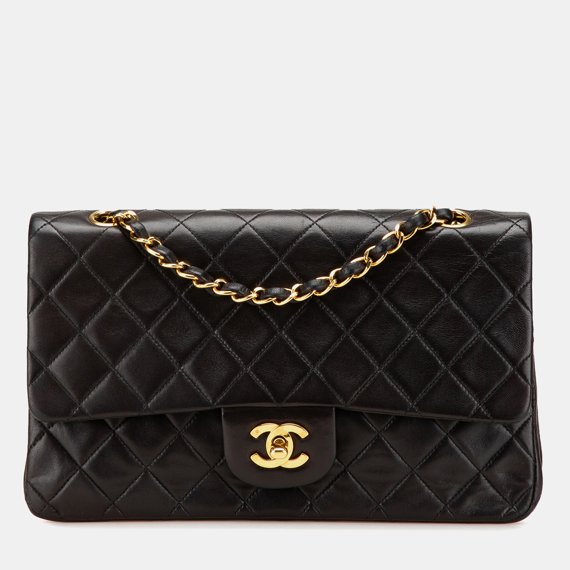 

Chanel Black Medium Classic Lambskin Double Flap