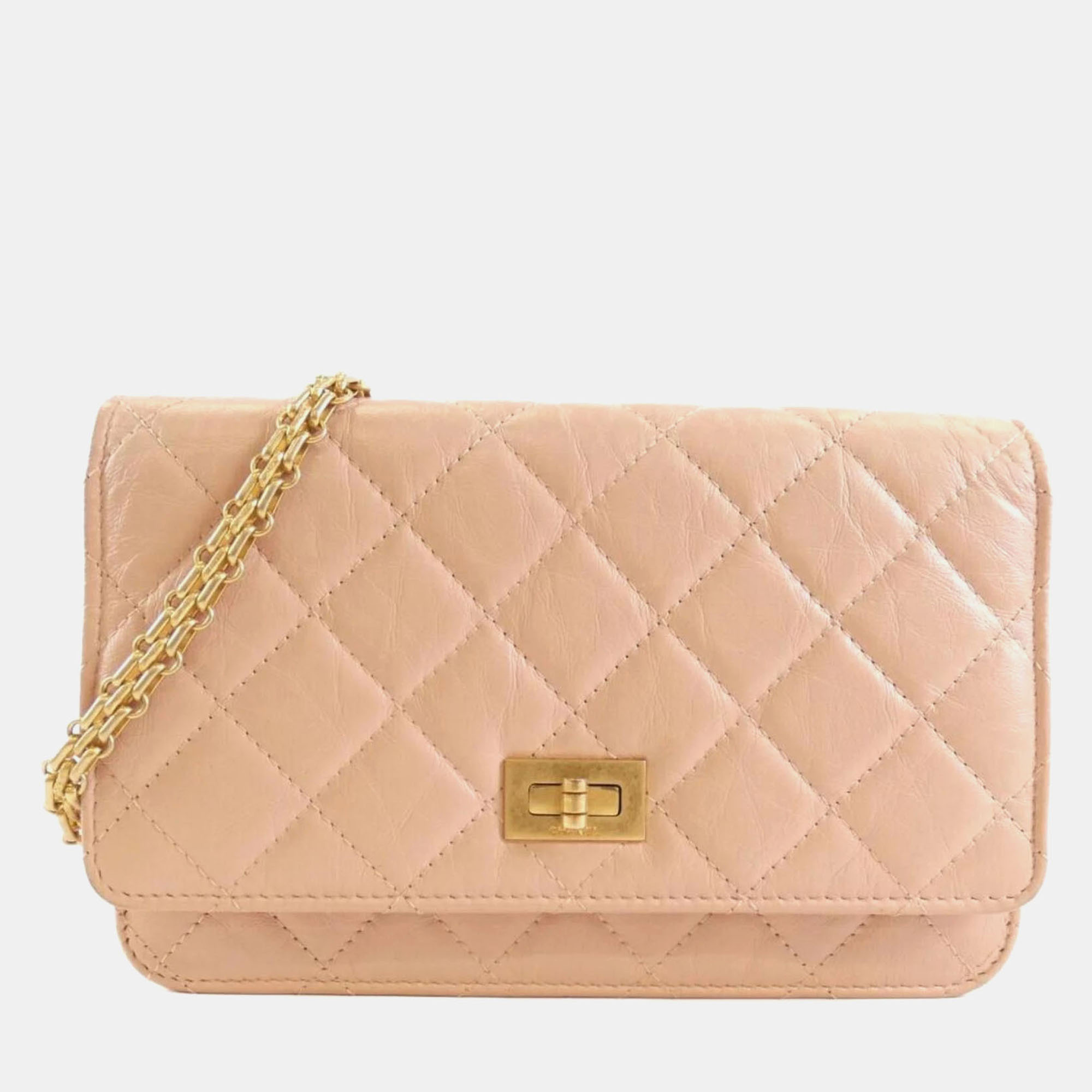 

Chanel Pink Quilted Calf Leather Reissue Chain Wallet