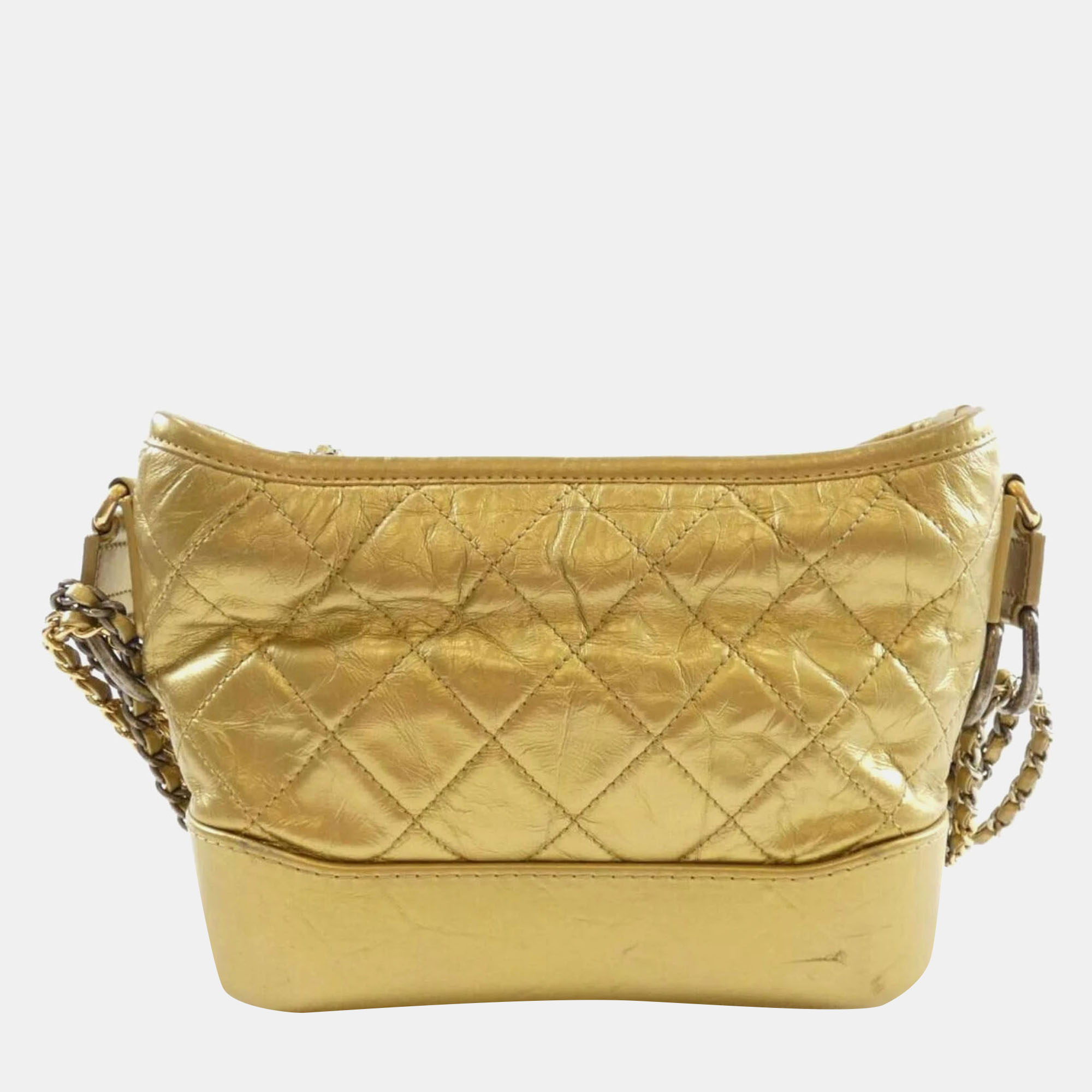 

Chanel Gold Calfskin Leather Gabriel Line Shoulder Bag