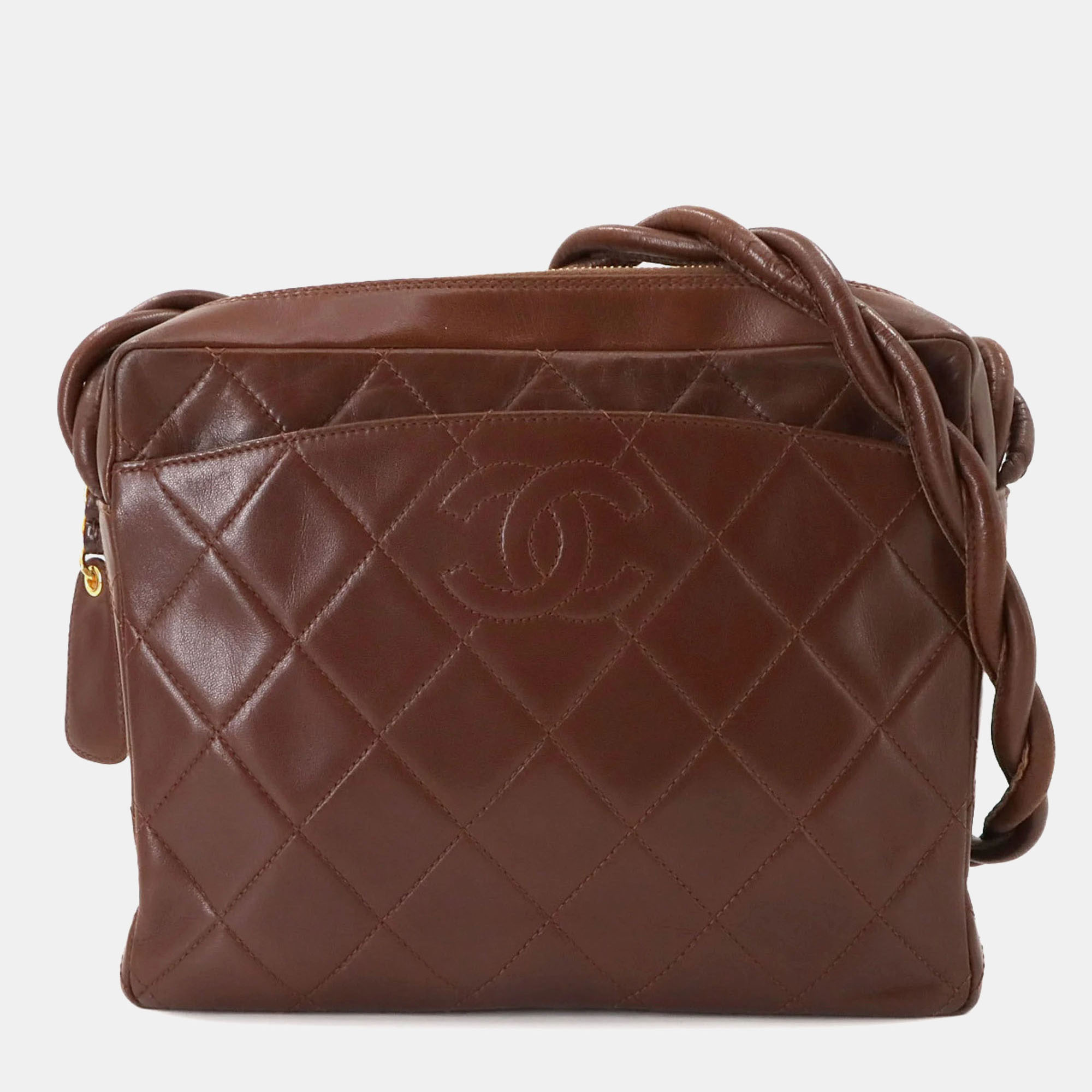 

Chanel Brown Matelasse Leather Shoulder Bag