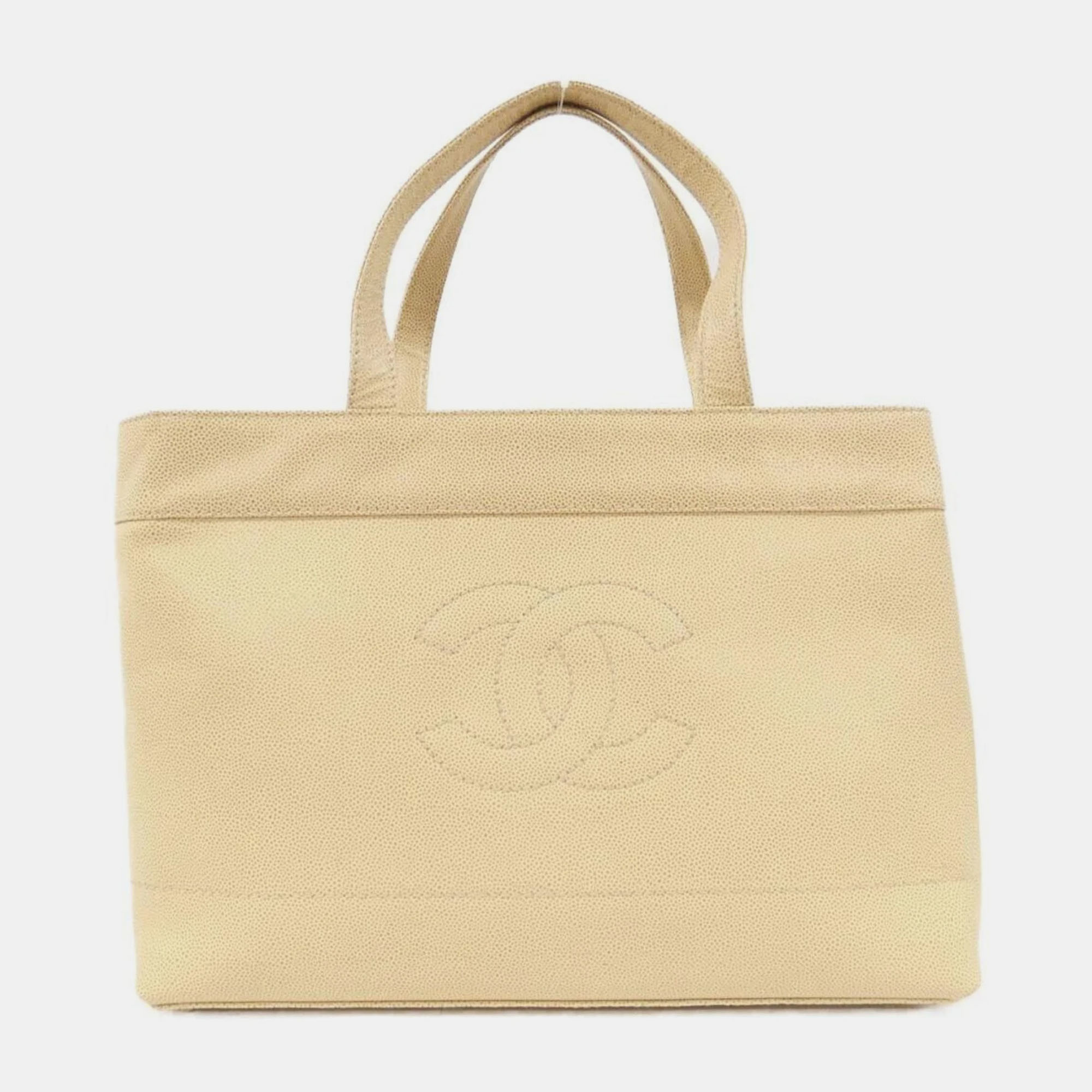 

Chanel Beige Caviar Leather Handbag