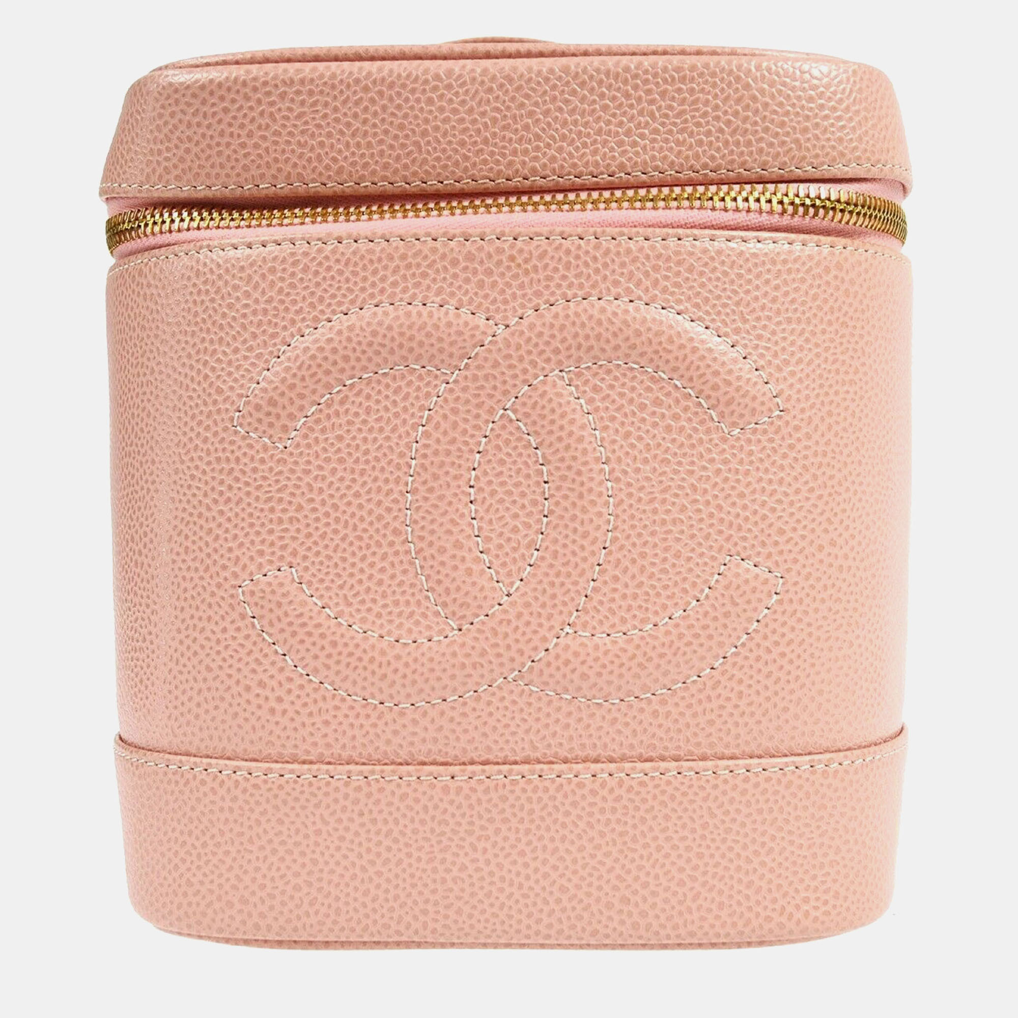 

Chanel Pink Calfskin Timeless Vanity Handbag