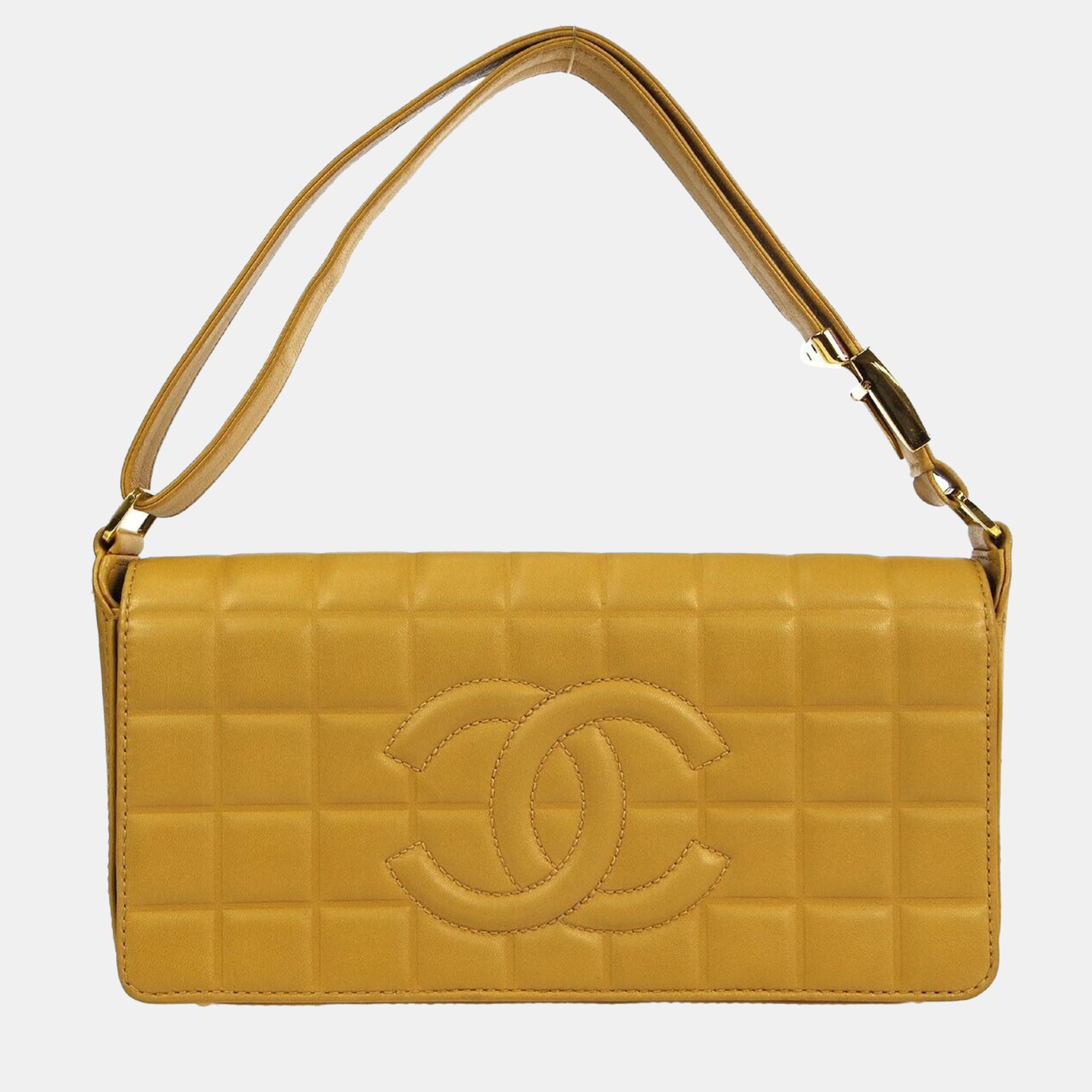 

Chanel Beige Lambskin Choco Bar Shoulder Bag