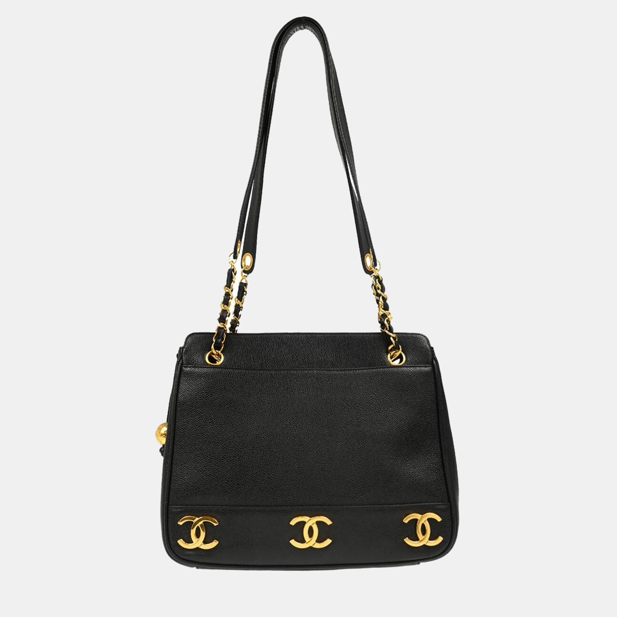 

Chanel Black Calfskin Triple Cc Shoulder Bag