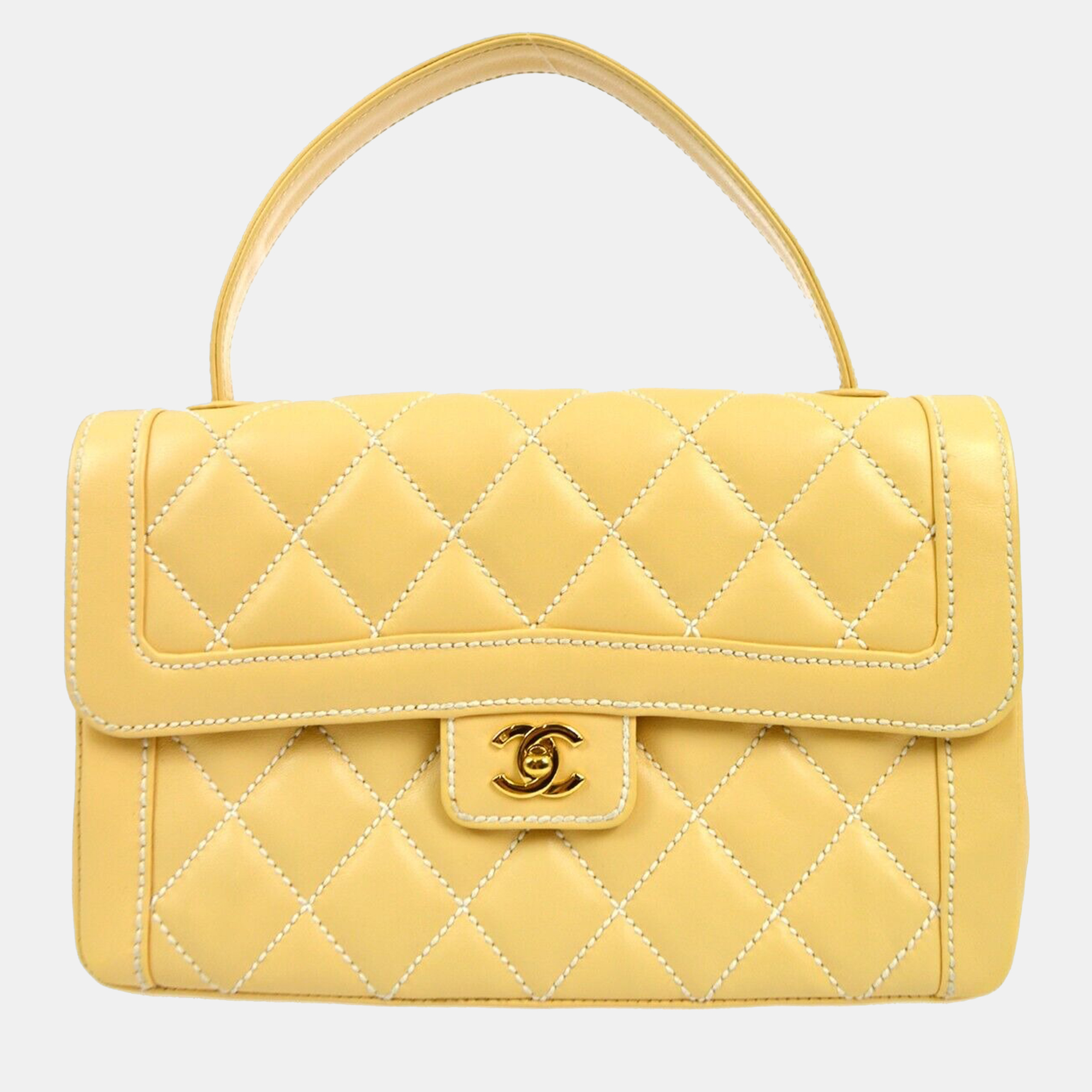 

Chanel Beige Calfskin Wild Stitch Handbag