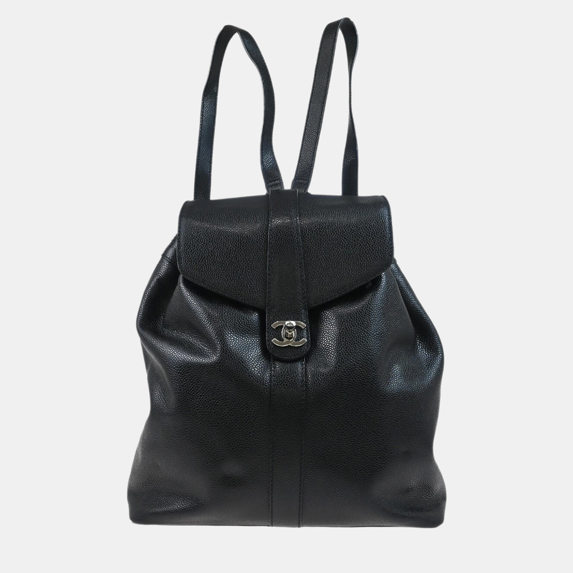 

Chanel Black Calfskin Backpack