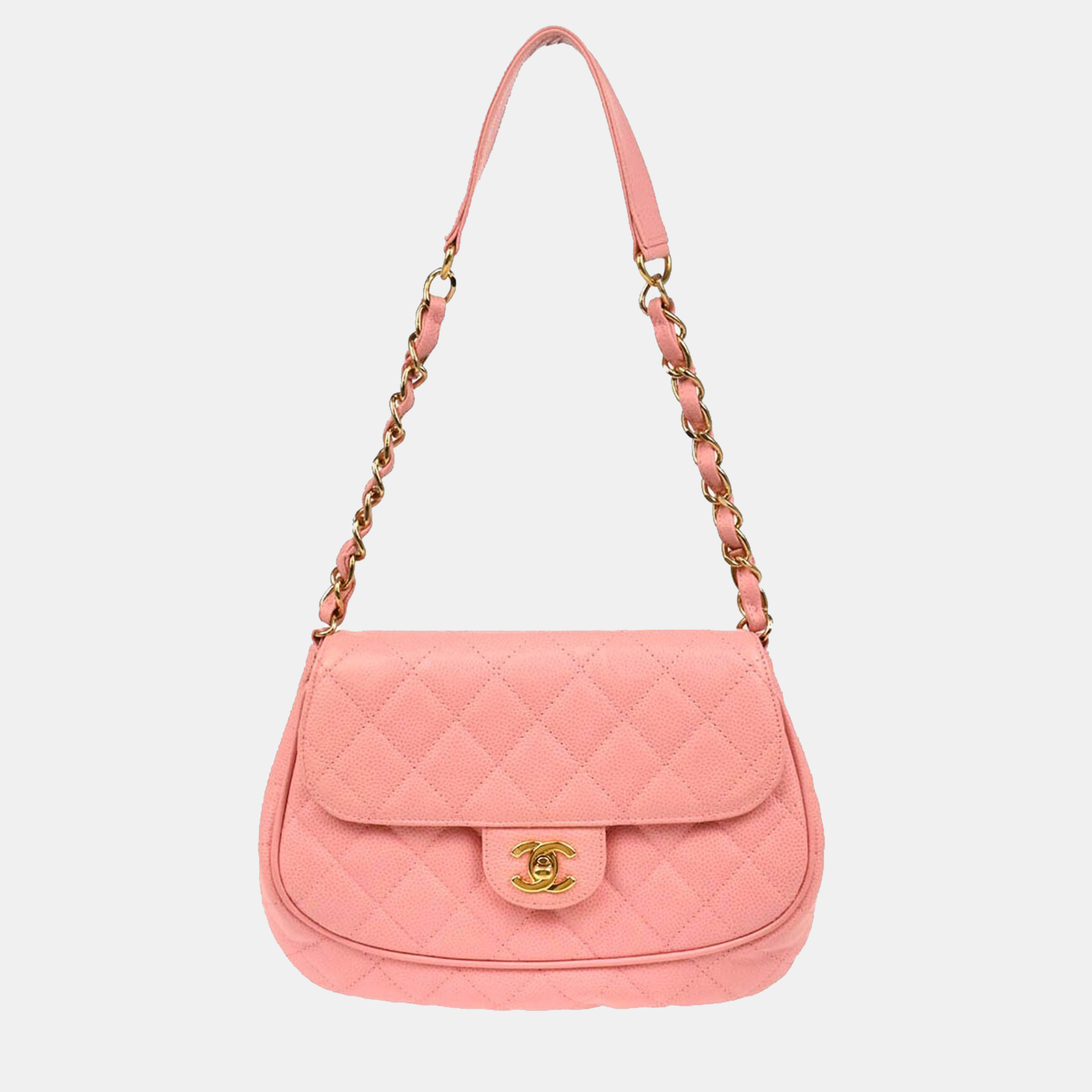 

Chanel Pink Calfskin Chain Shoulder Bag